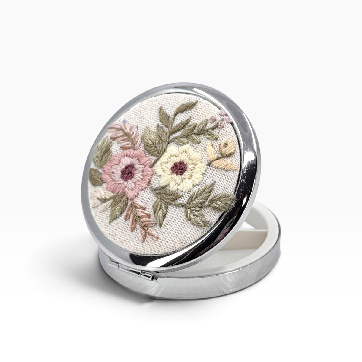 Blush Bloom Linen Jewelry Case Container
