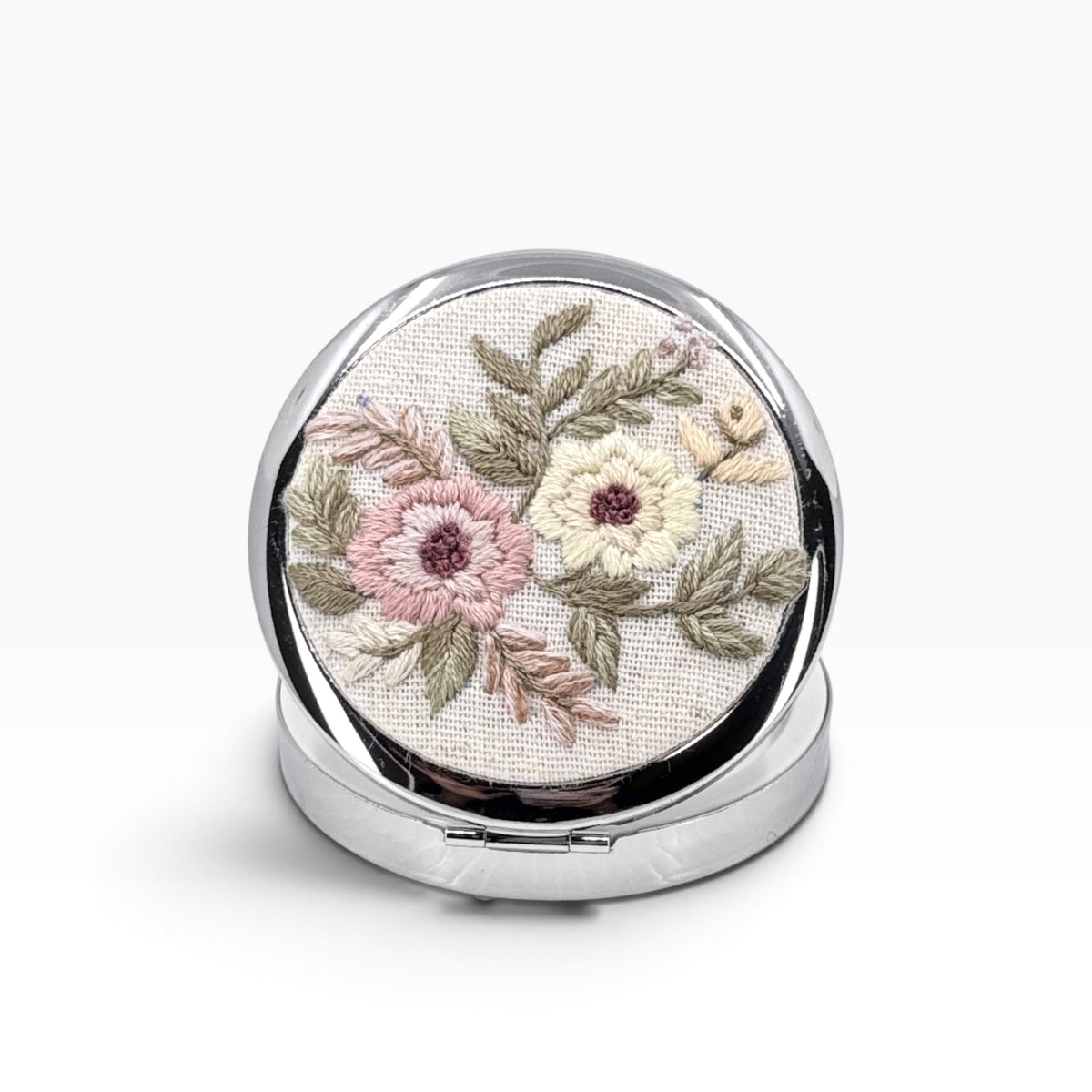 Blush Bloom Linen Jewelry Case Container