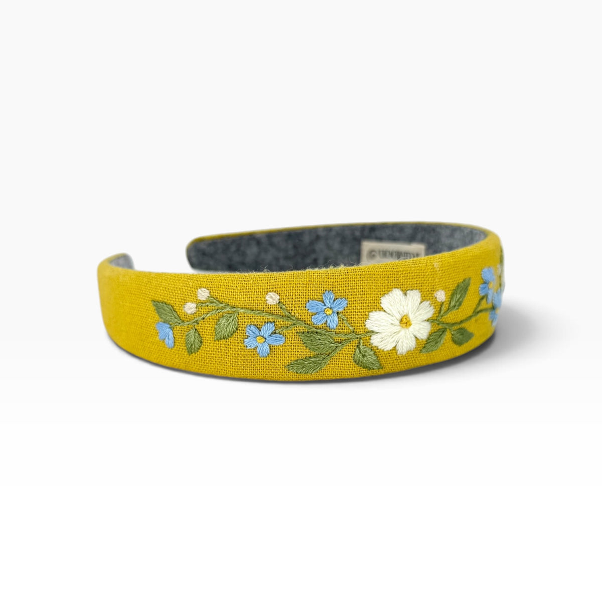 Golden Daisy Yellow Hand Embroidered Headband