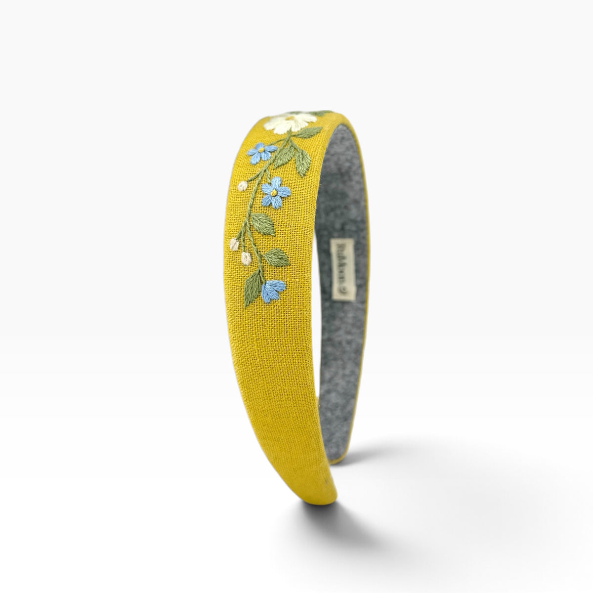 Golden Daisy Yellow Hand Embroidered Headband