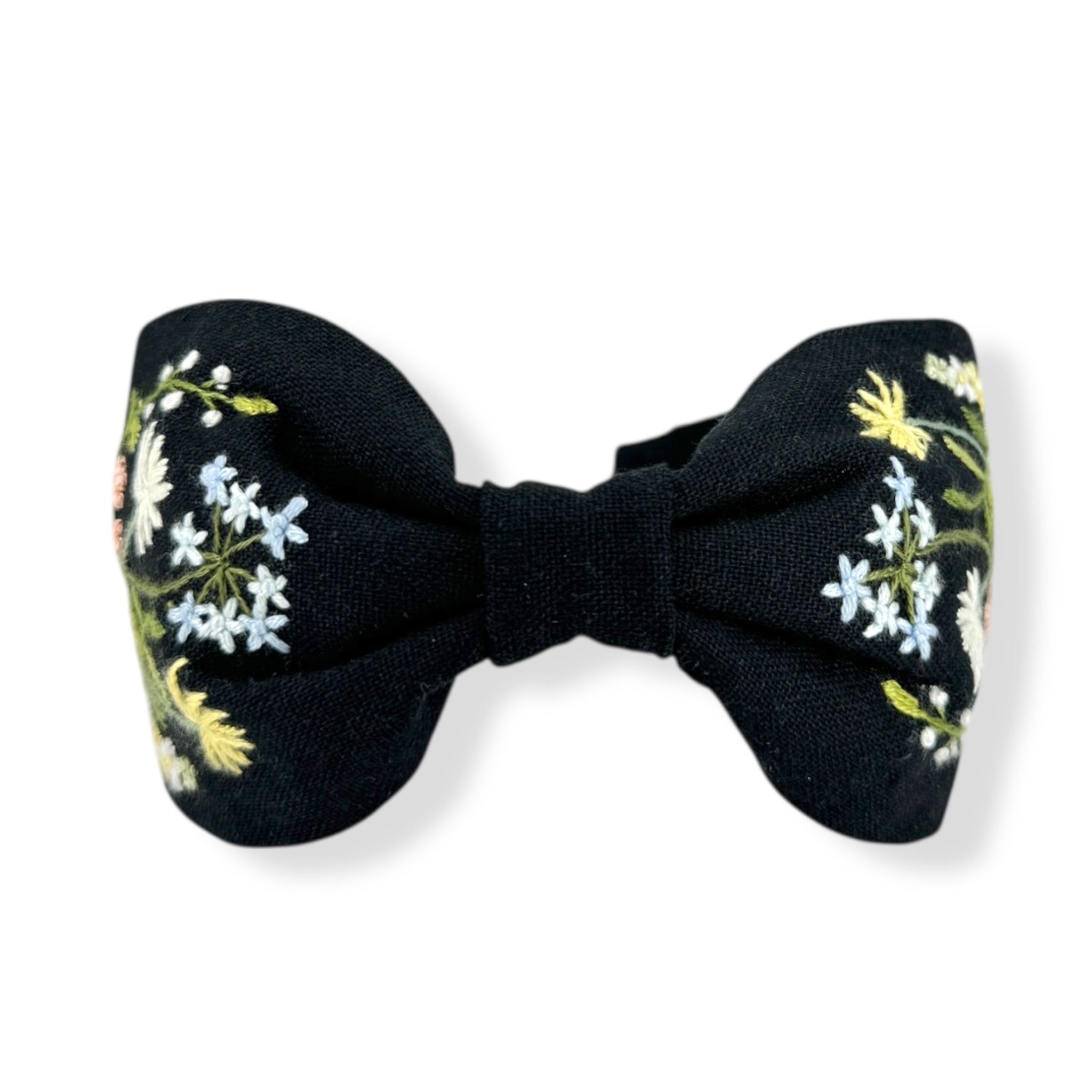 Midnight Bloom Embroidered Headband