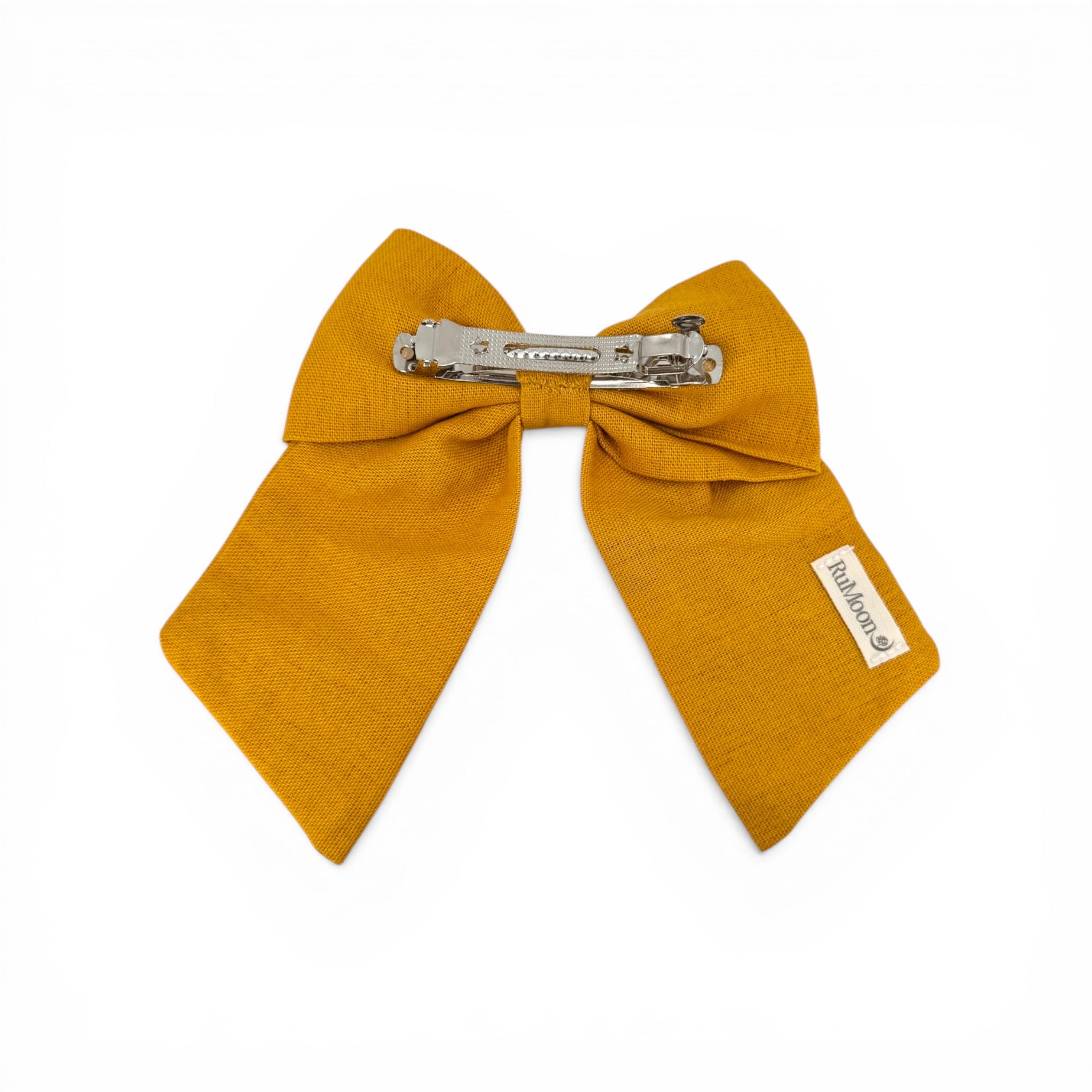 Mustard Floral Embroidered Hair Barrette