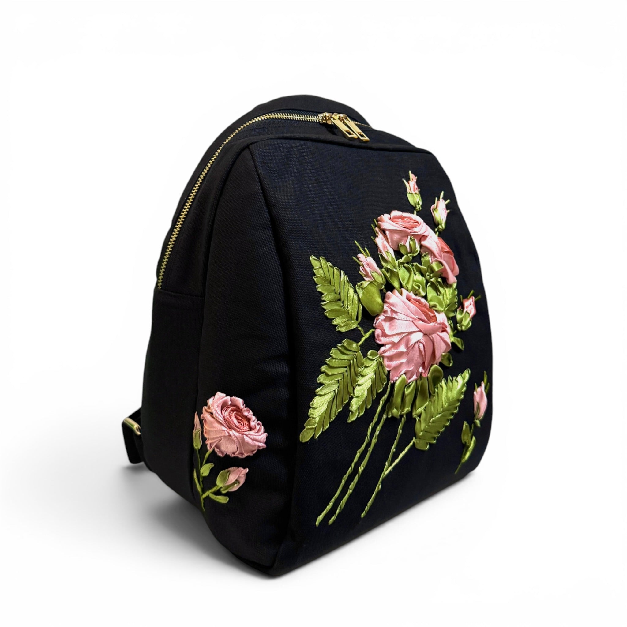 The Roses Ribbon Embroidery Backpack