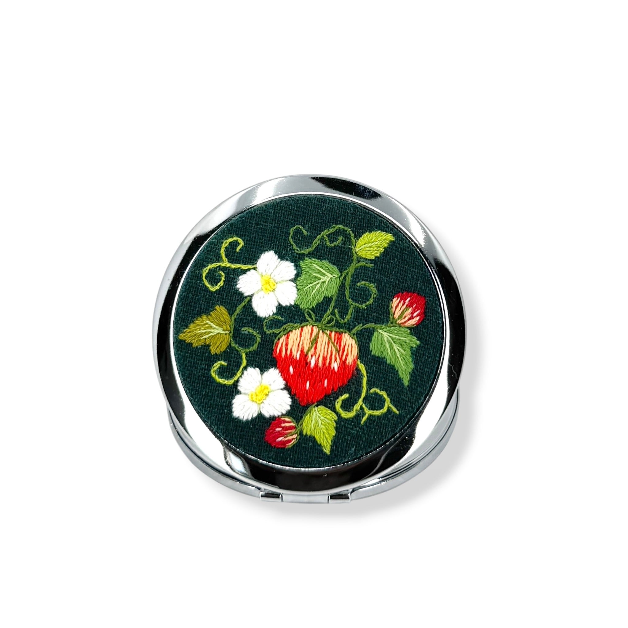 Strawberry Compact Pocket Mirror