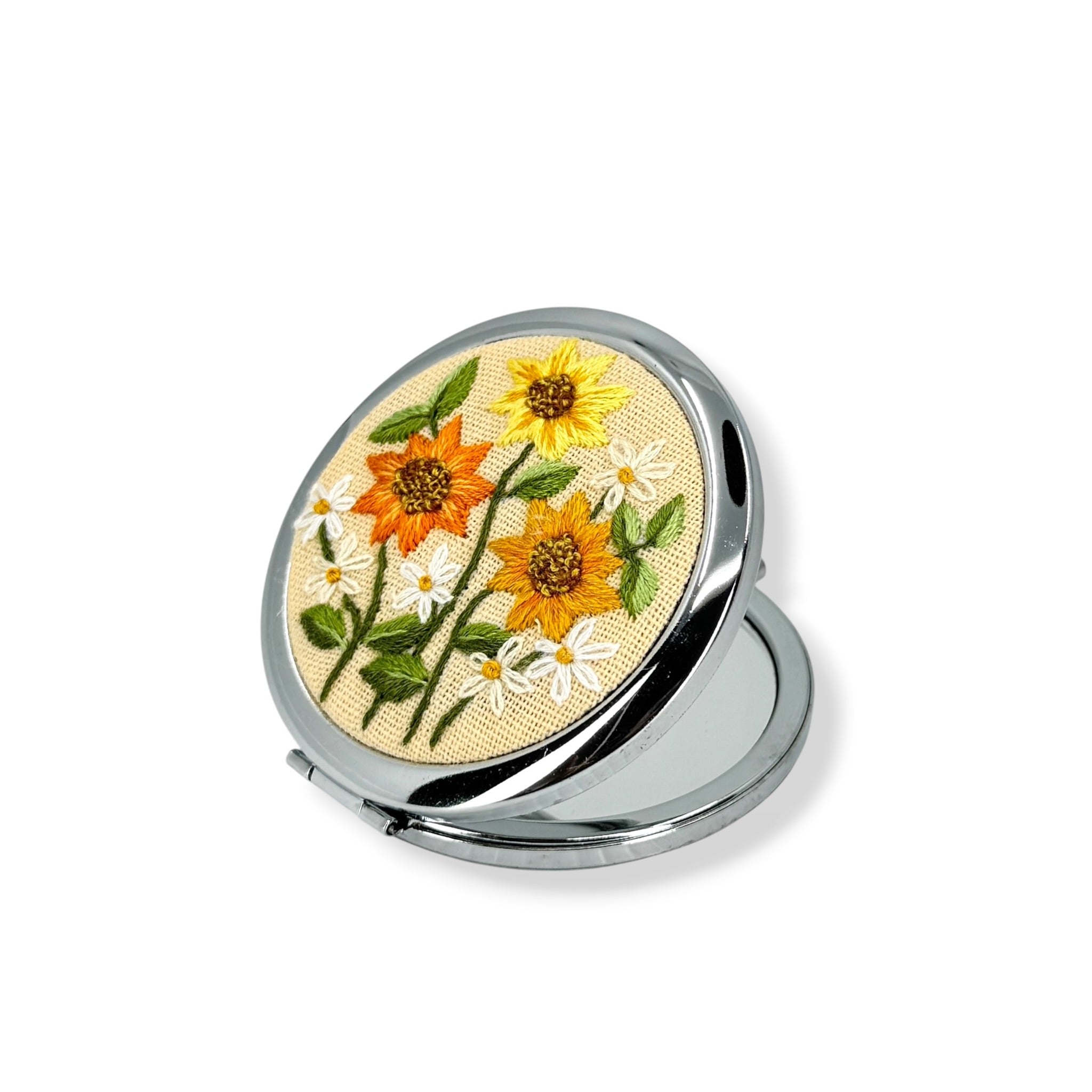 Sunny Daisy Compact Pocket Mirror