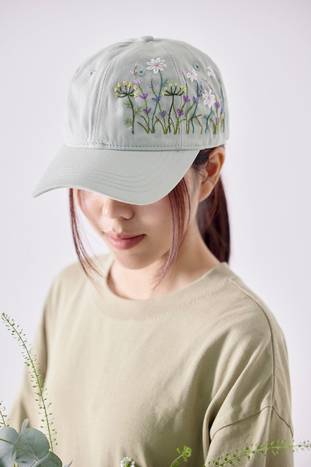 Garden Bloom Wildflower Embroidered Cap