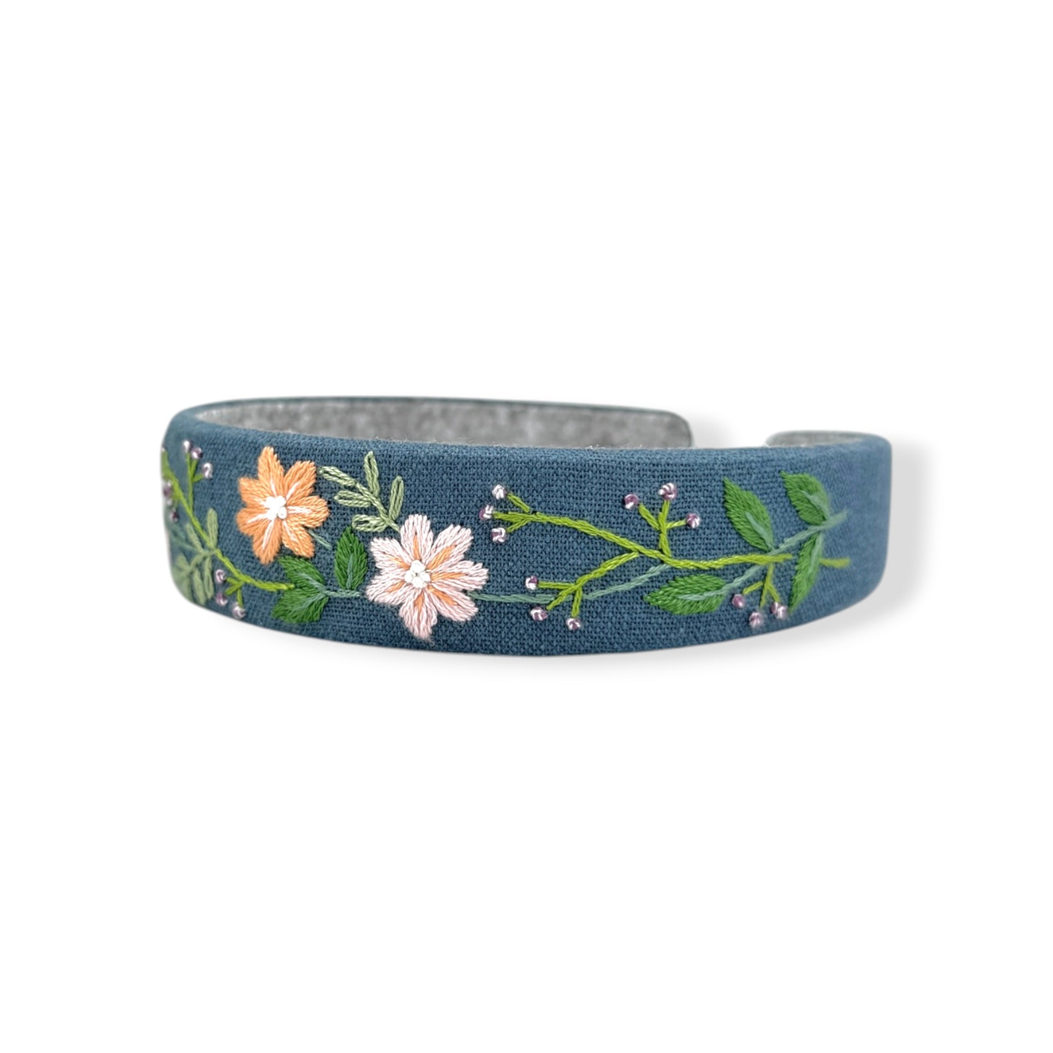 Ocean Sunset Hand Embroidered Headband