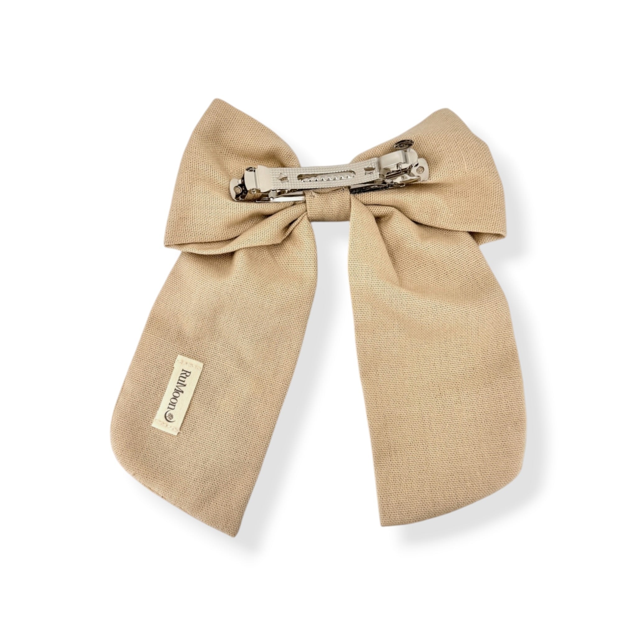 Bluebell Meadow Beige Embroidered Hair Barrette