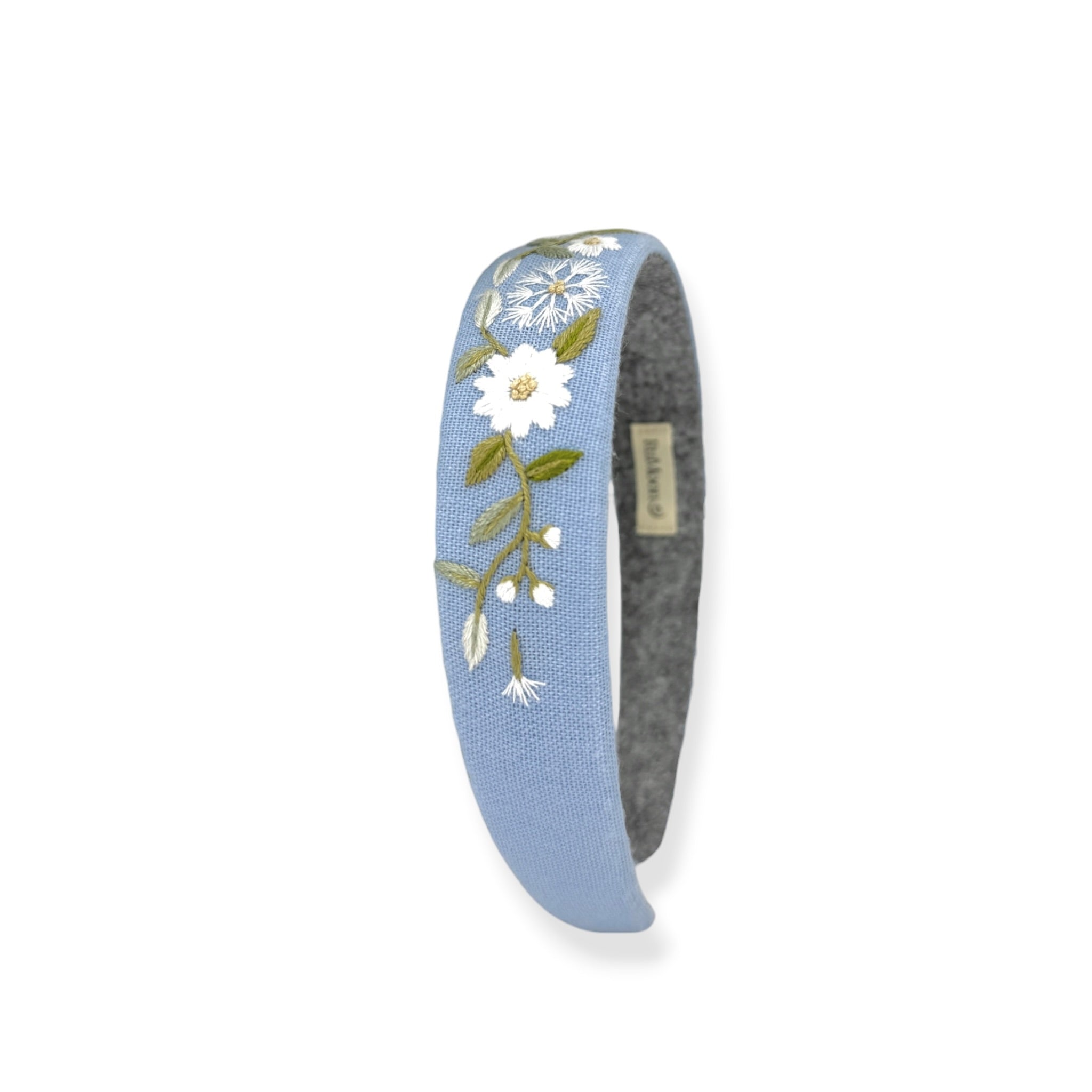 Daisy Dandelion Hand Embroidered Headband