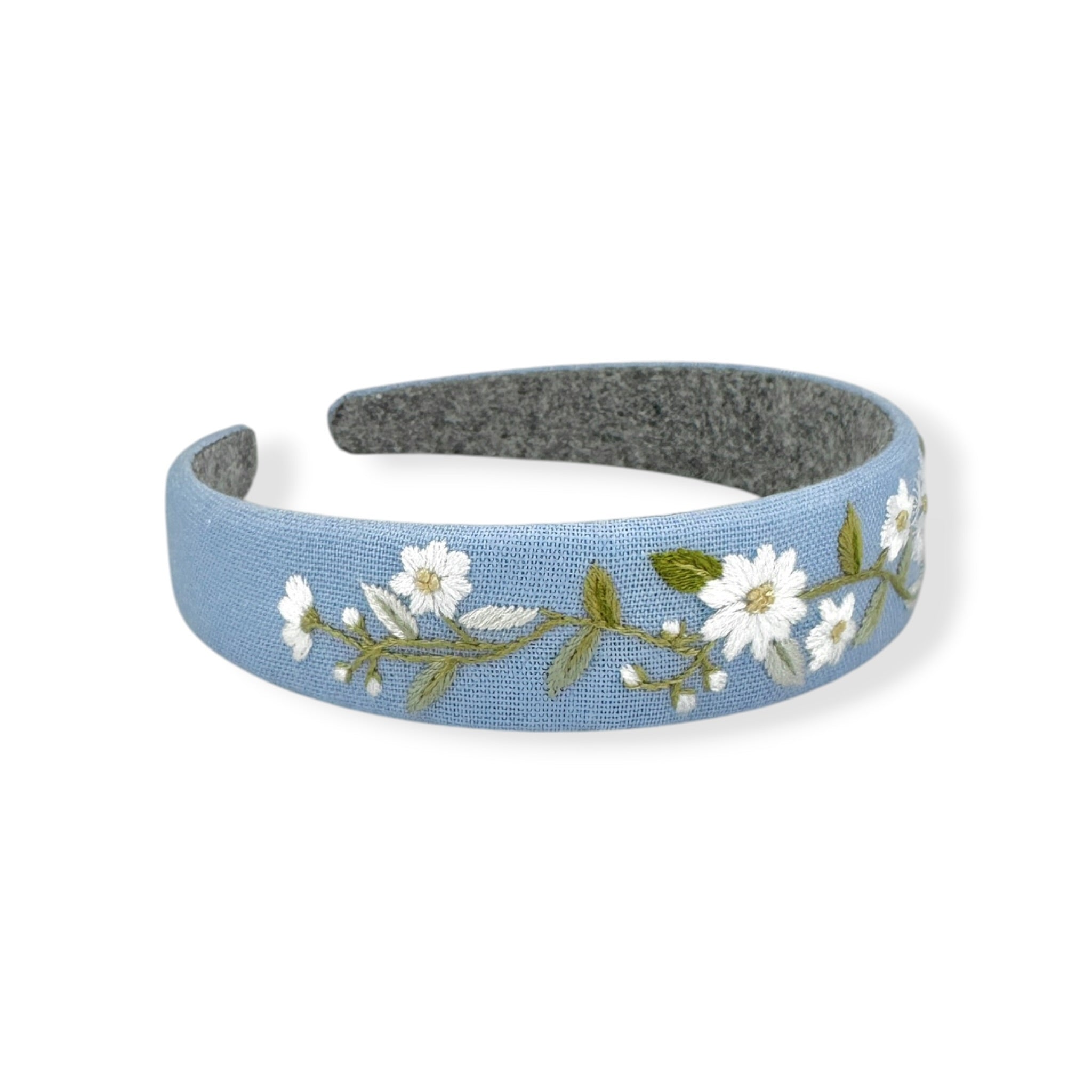 Daisy Dandelion Hand Embroidered Headband
