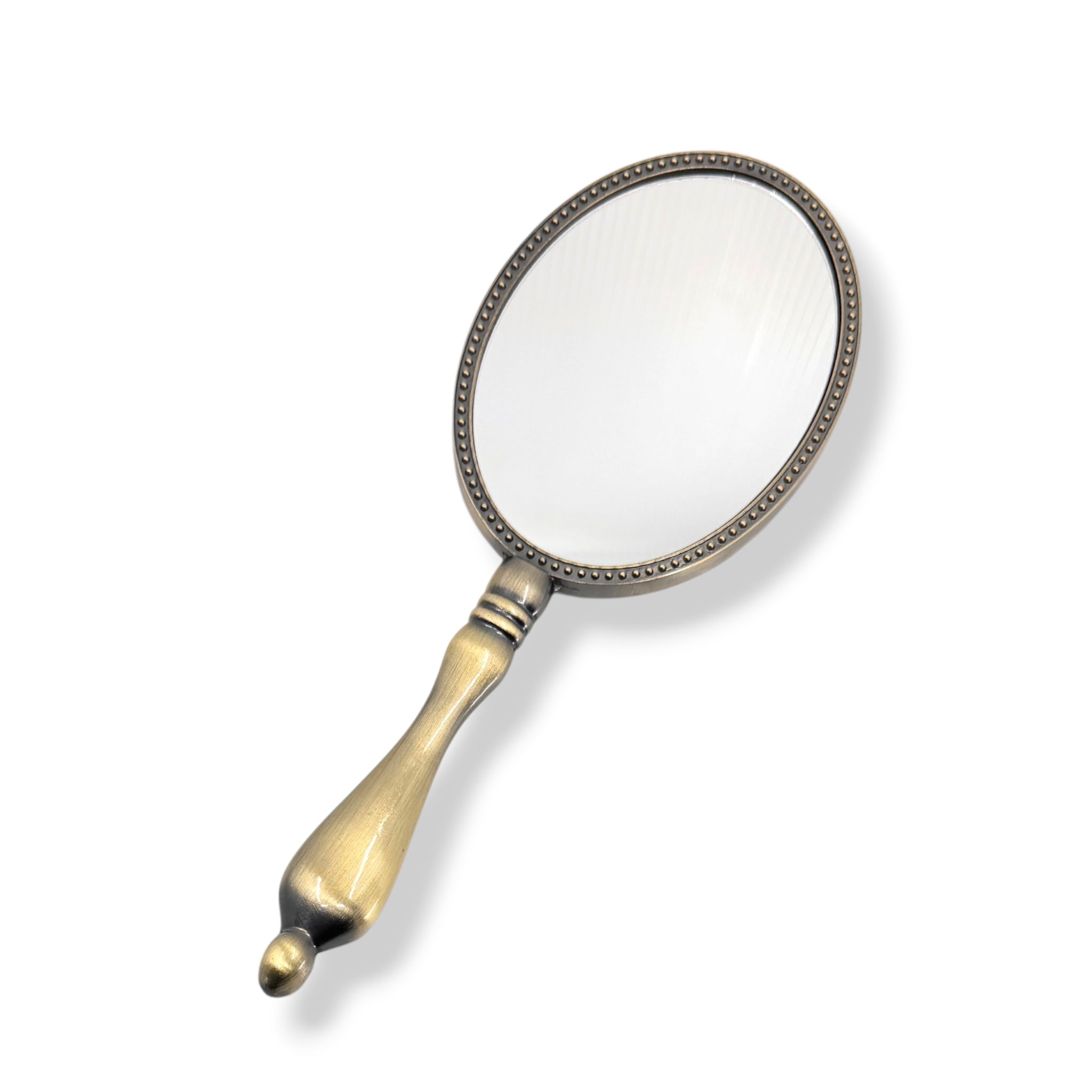 Lavender bouquet hand embroidered handheld mirror