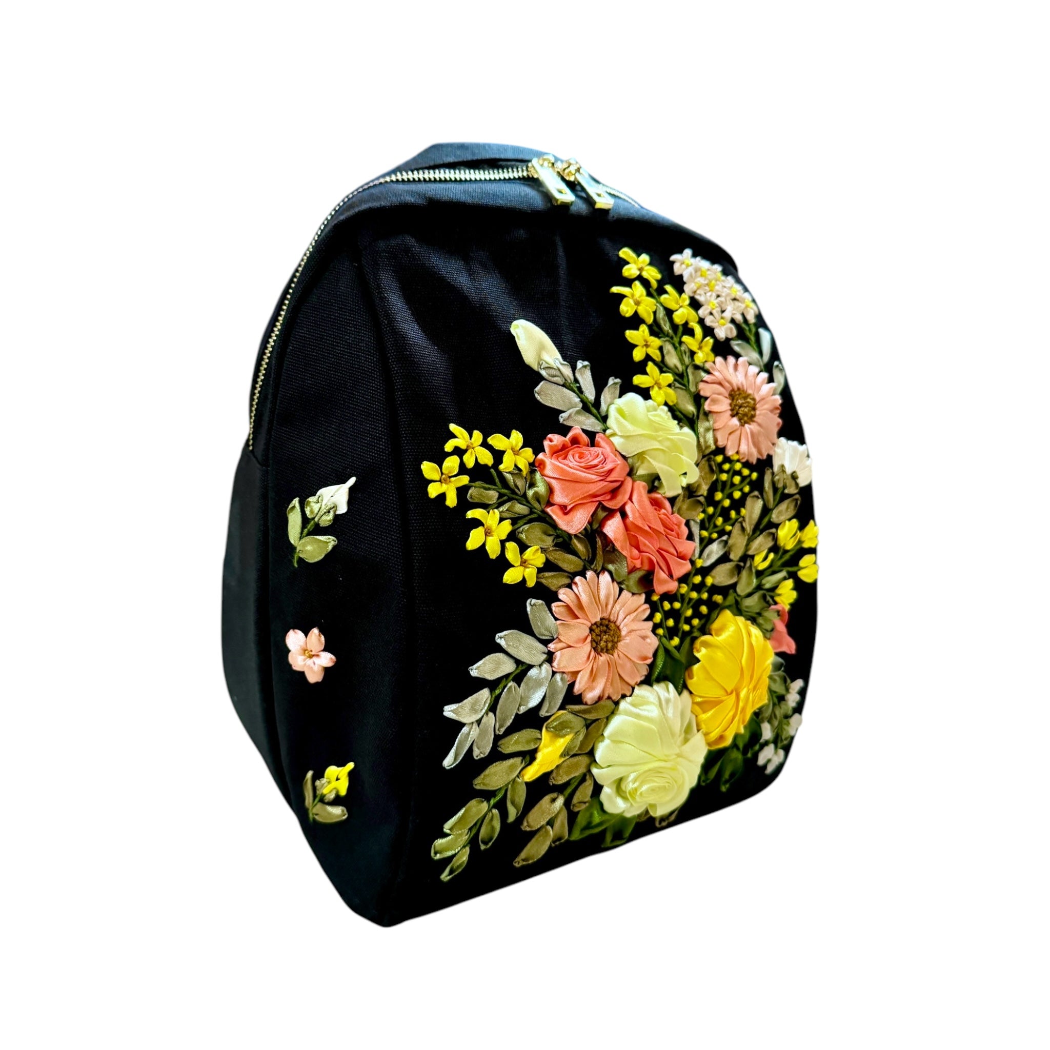 Floral Embroidery Backpack