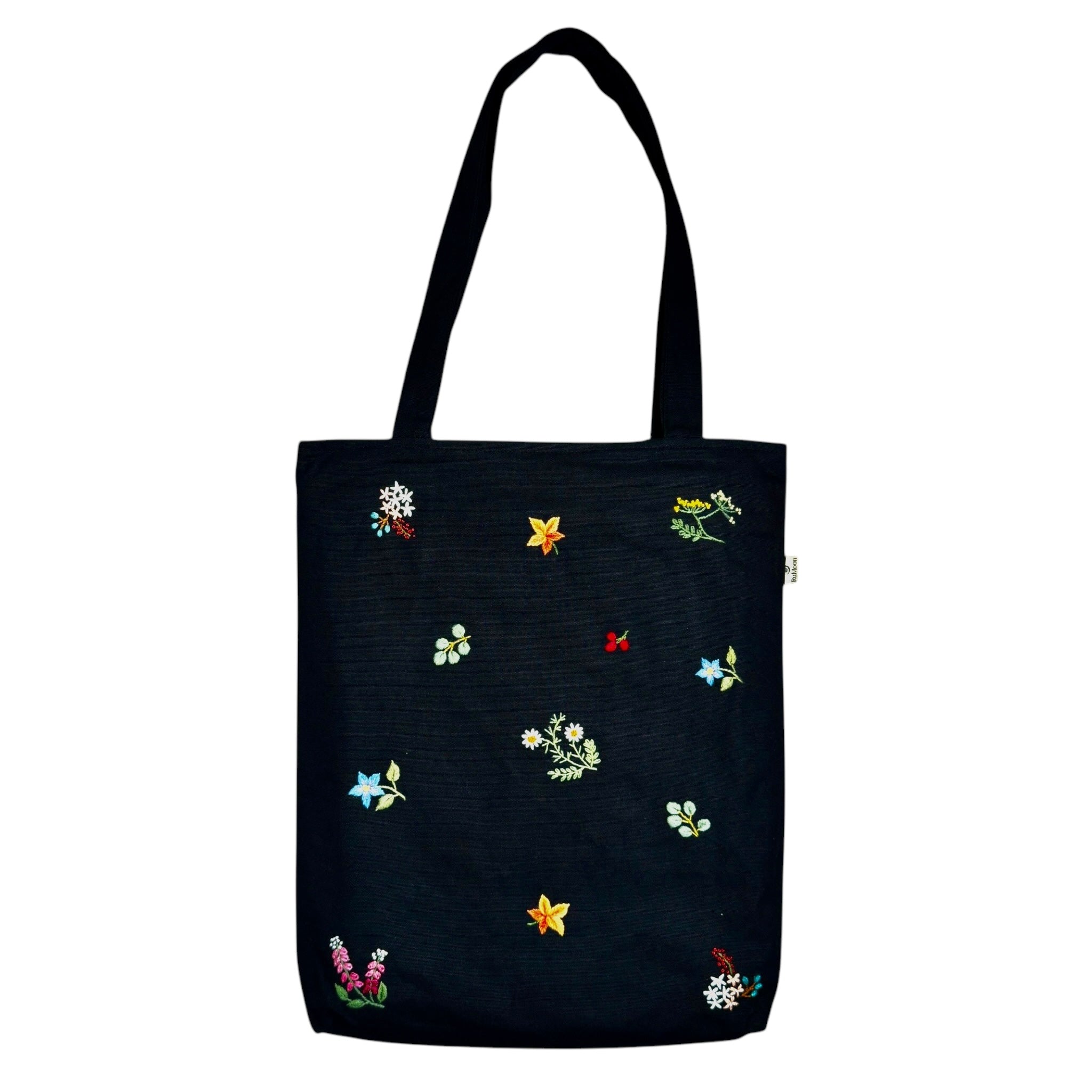 Floral Embroidery Tote Bag