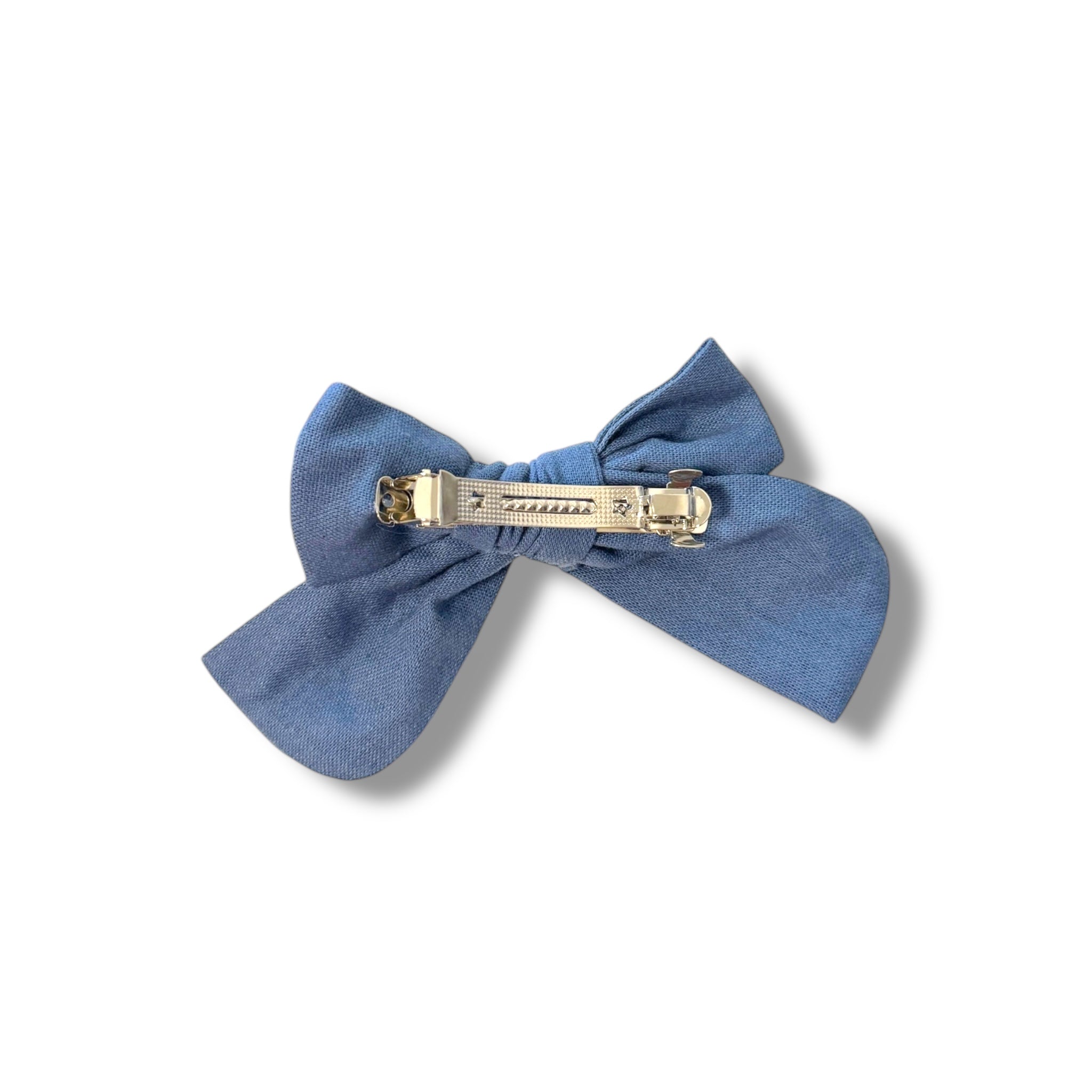 Blue Mushroom Hand Embroidery Hair Bow
