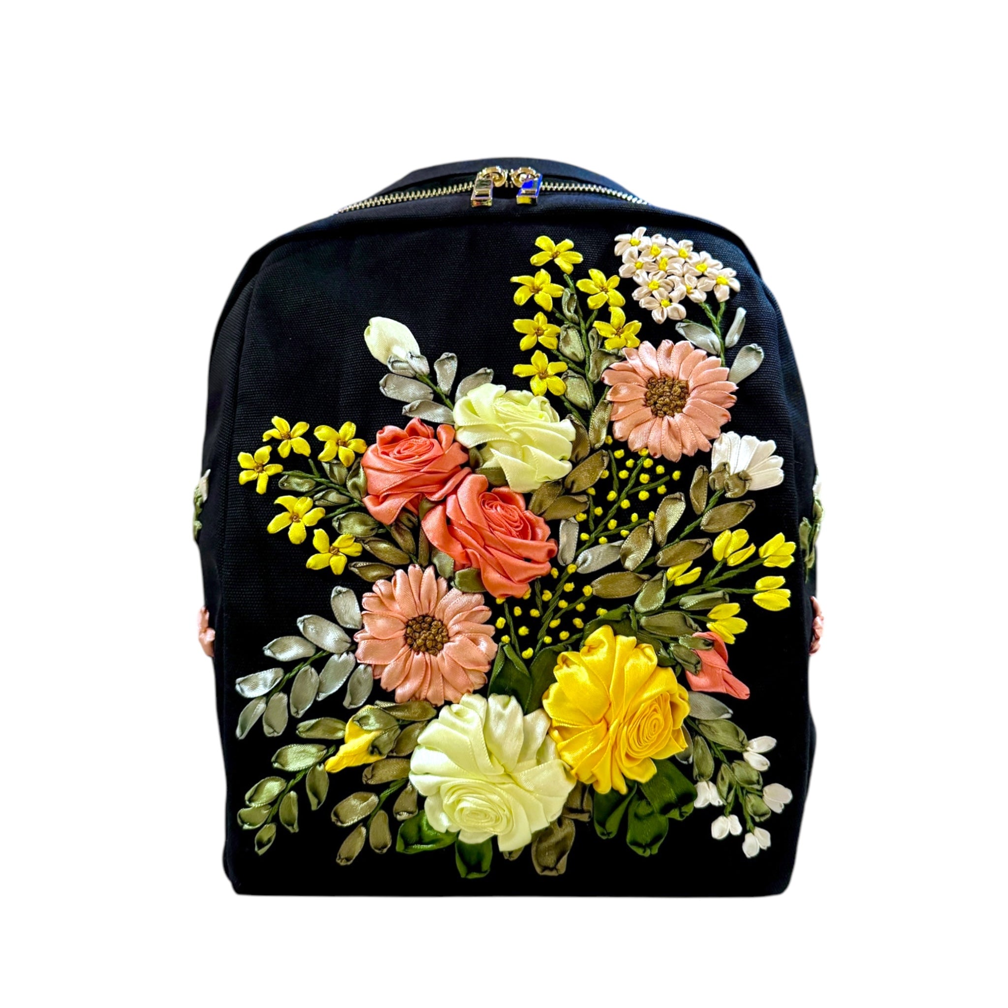 Floral Embroidery Backpack