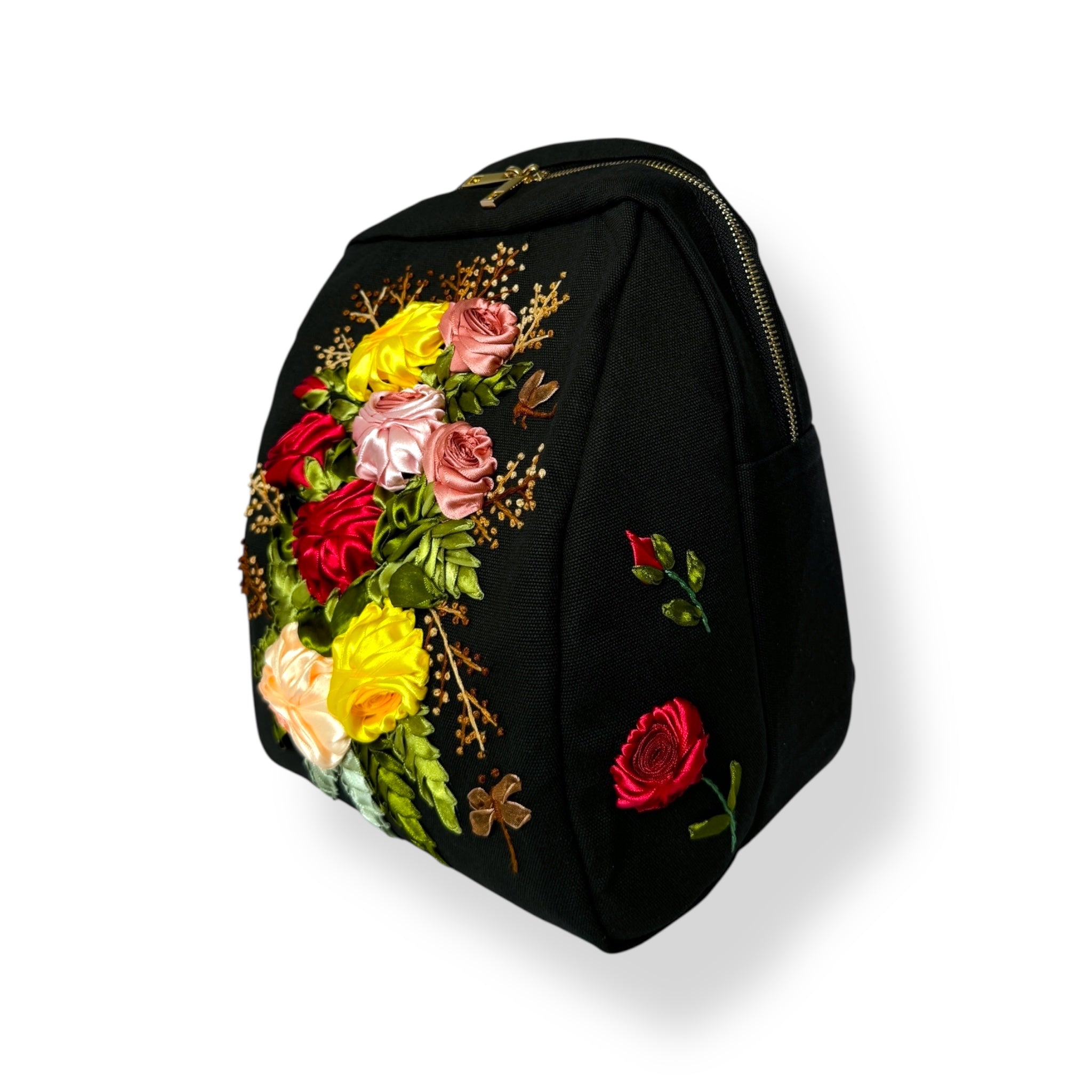 Vintage Roses Embroidery Backpack