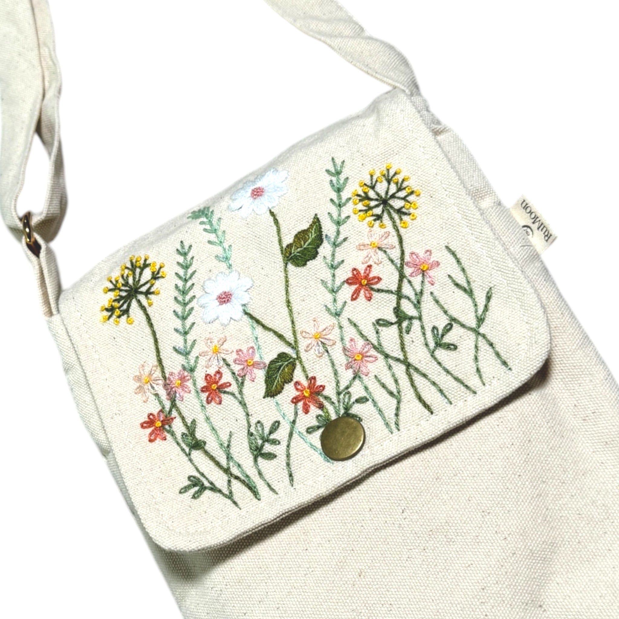 Floral Embroidery Cross Body Bag