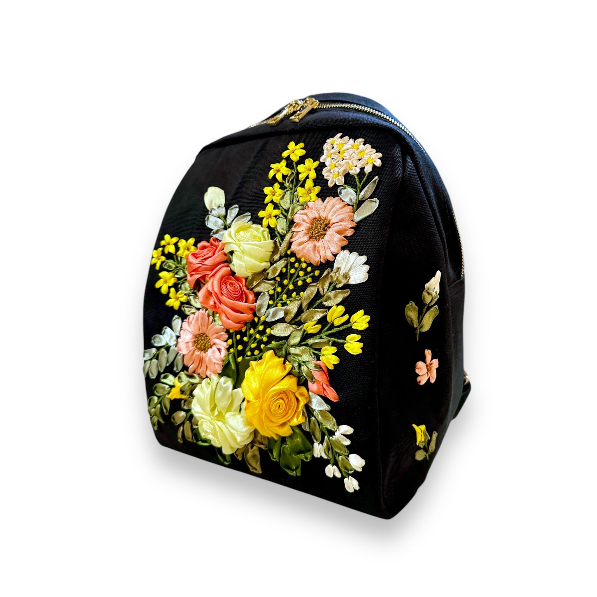 Floral Embroidery Backpack