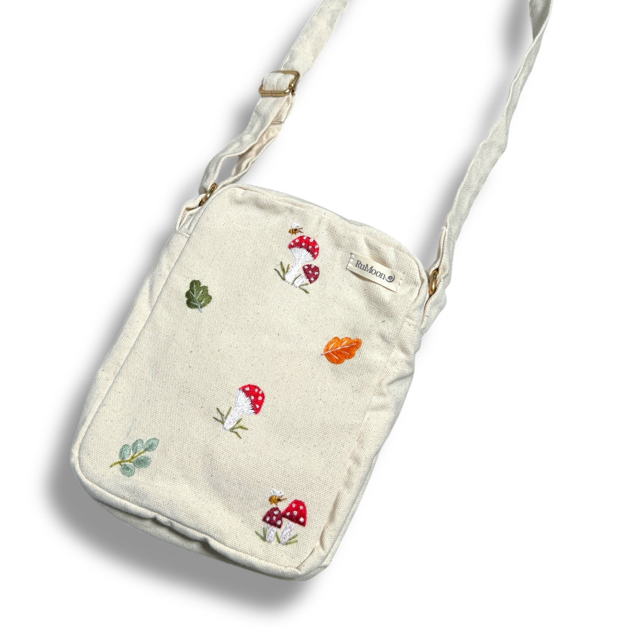 Mushroom Embroidery Side Bag