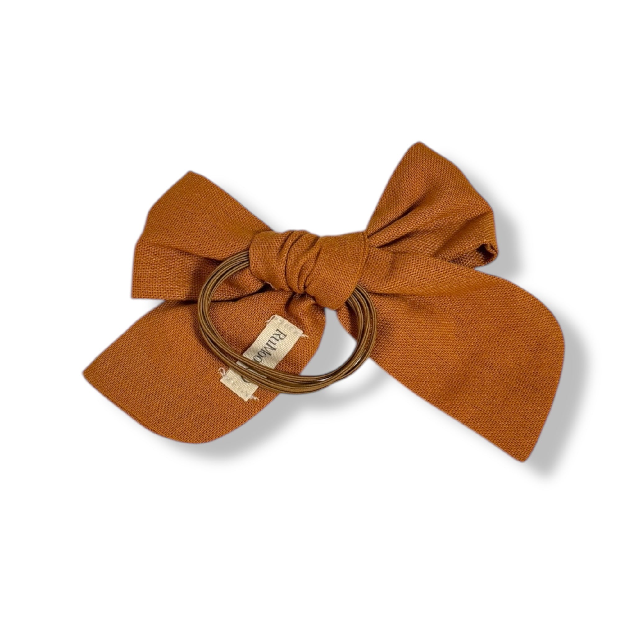 Sweet Orange Hand Embroidery Hair Bow