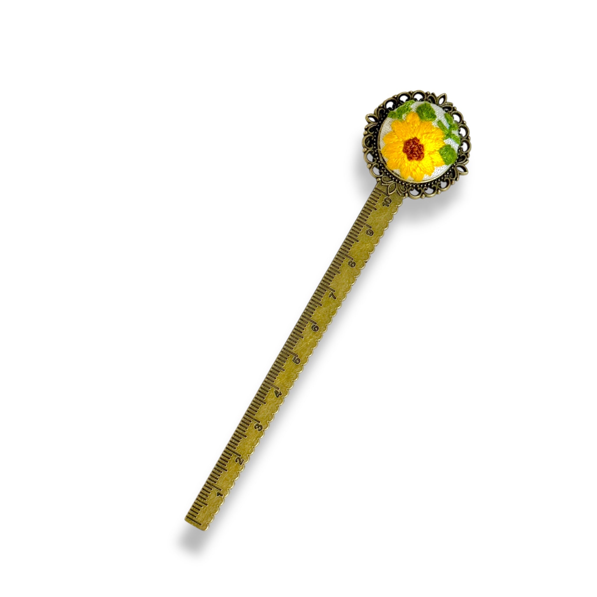 Sunflower Embroidered Bookmark
