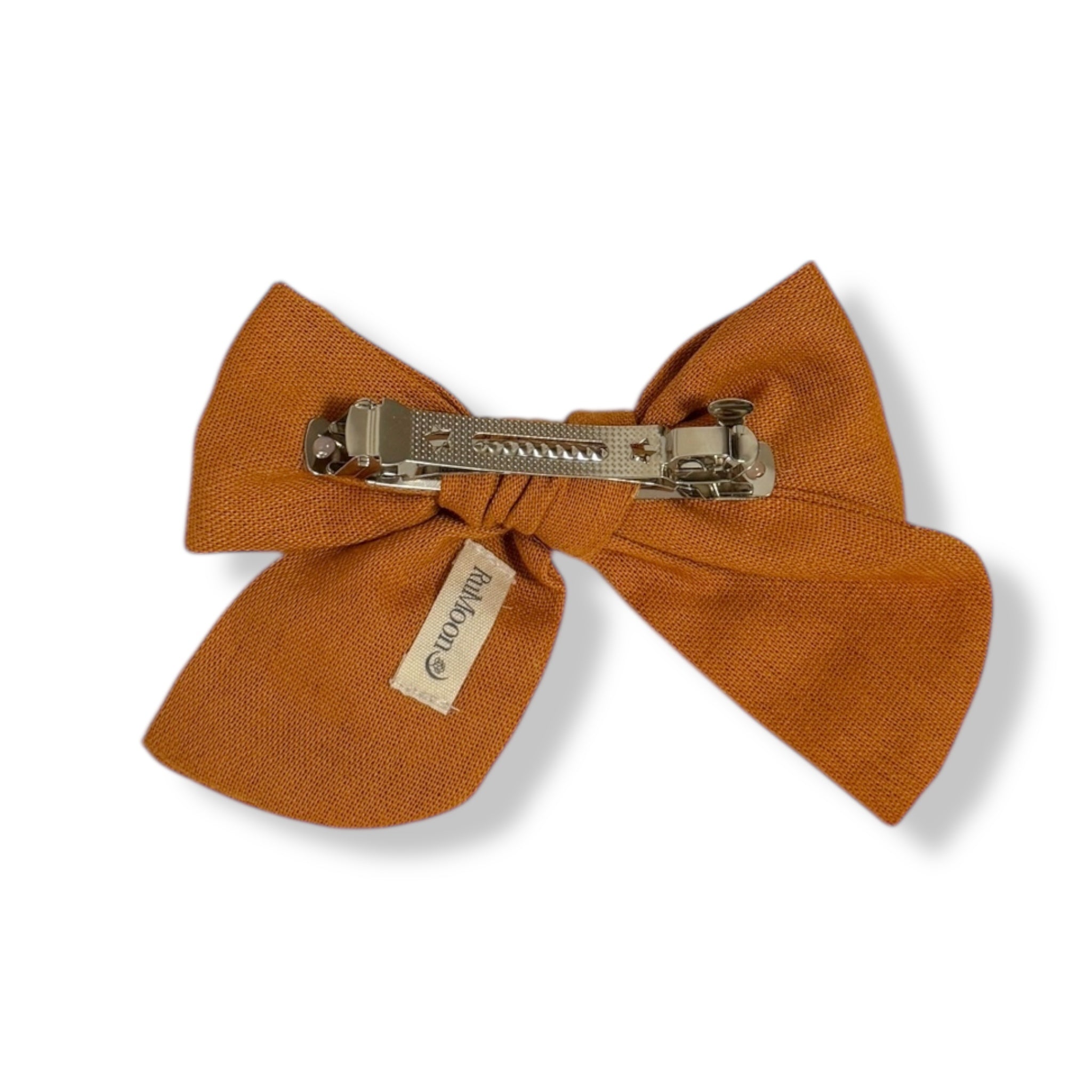 Sweet Orange Hand Embroidery Hair Bow