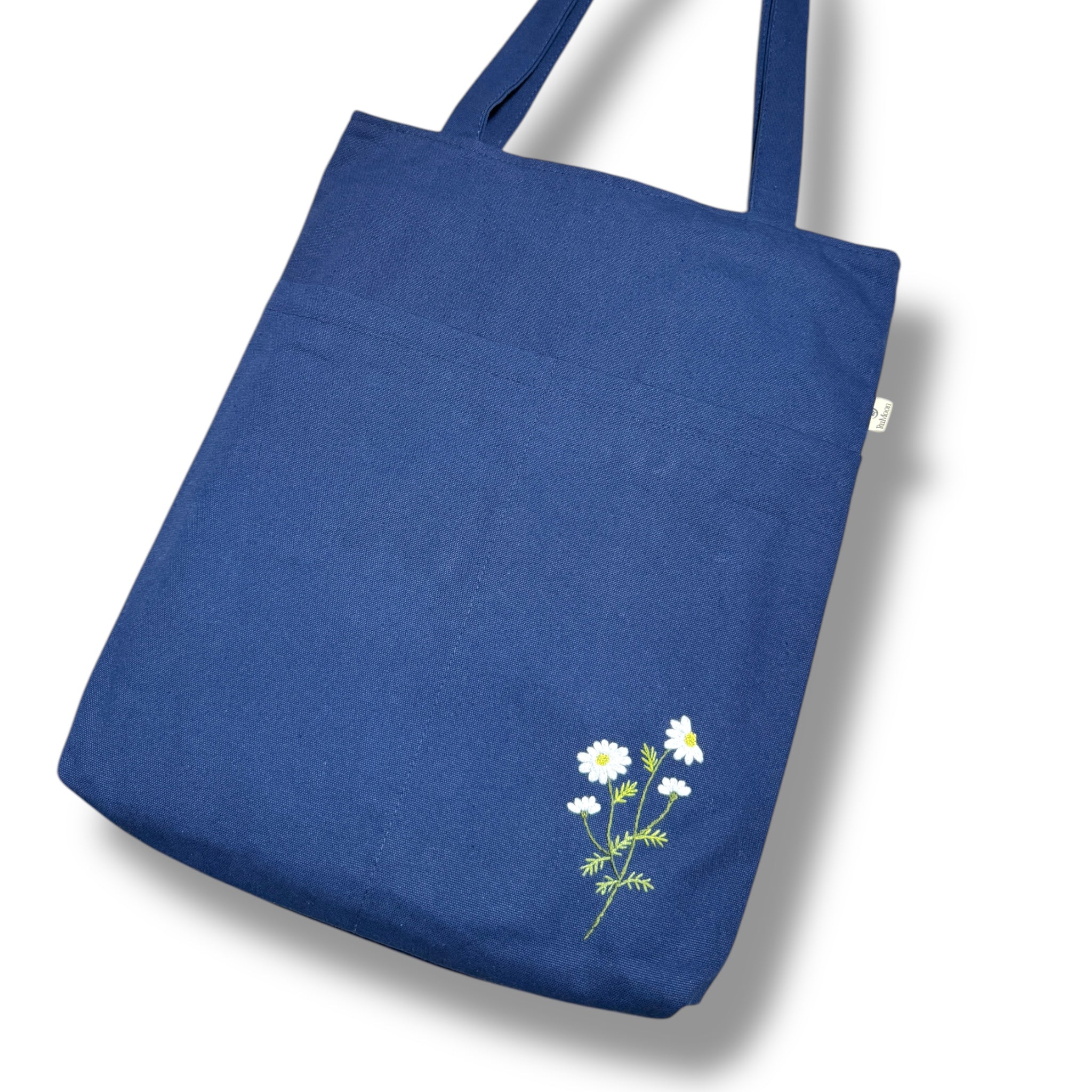 Daisy Pocket Embroidery Tote Bag