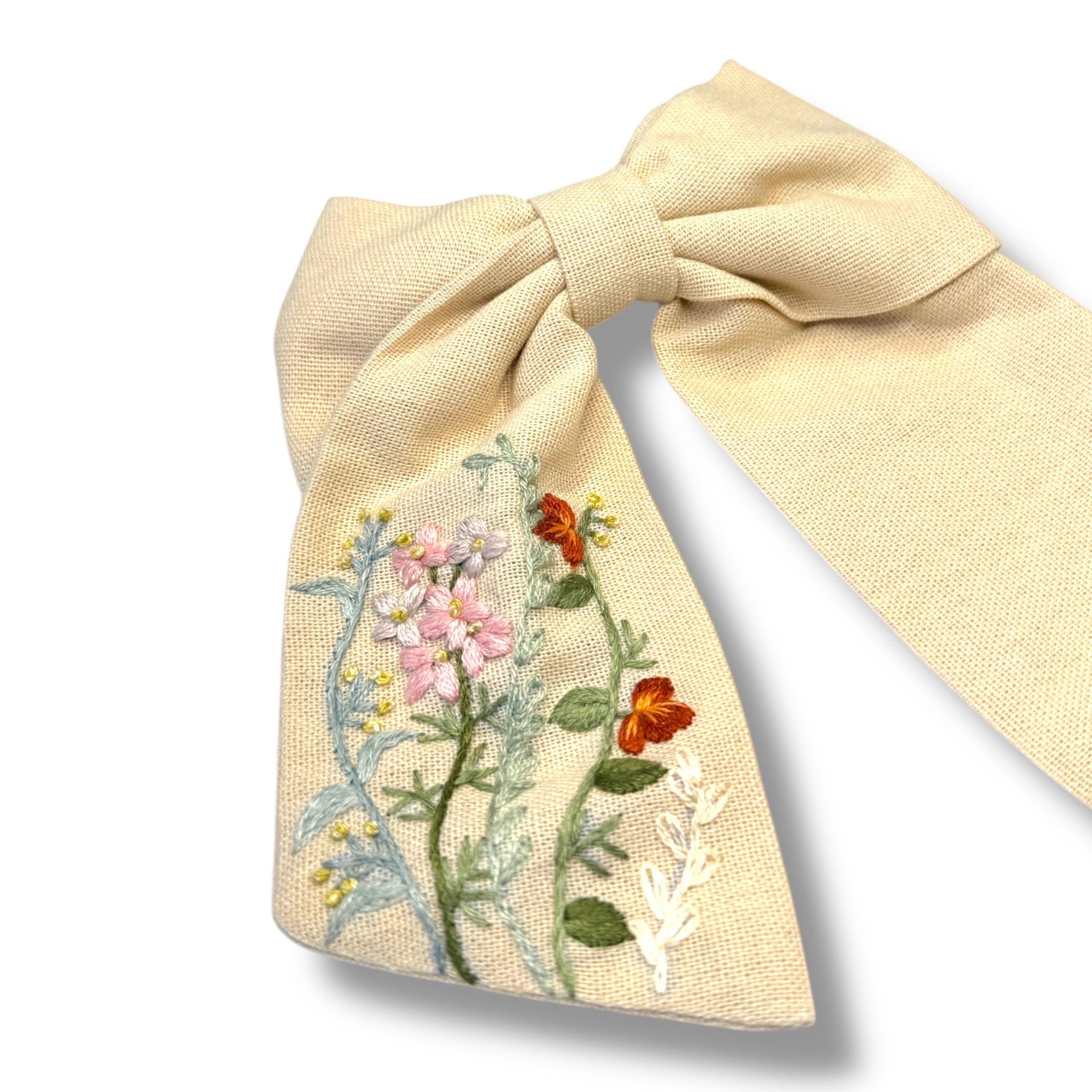 Wildflower Hand Embroidery Hair Barrette