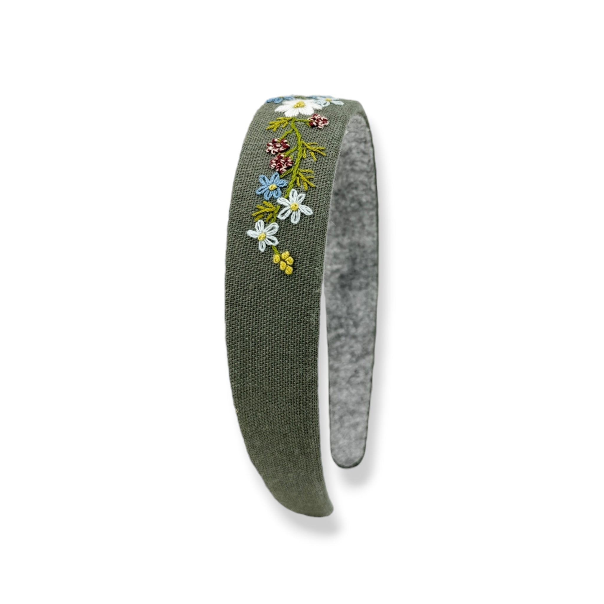 Sage Meadow Hand Embroidered Headband