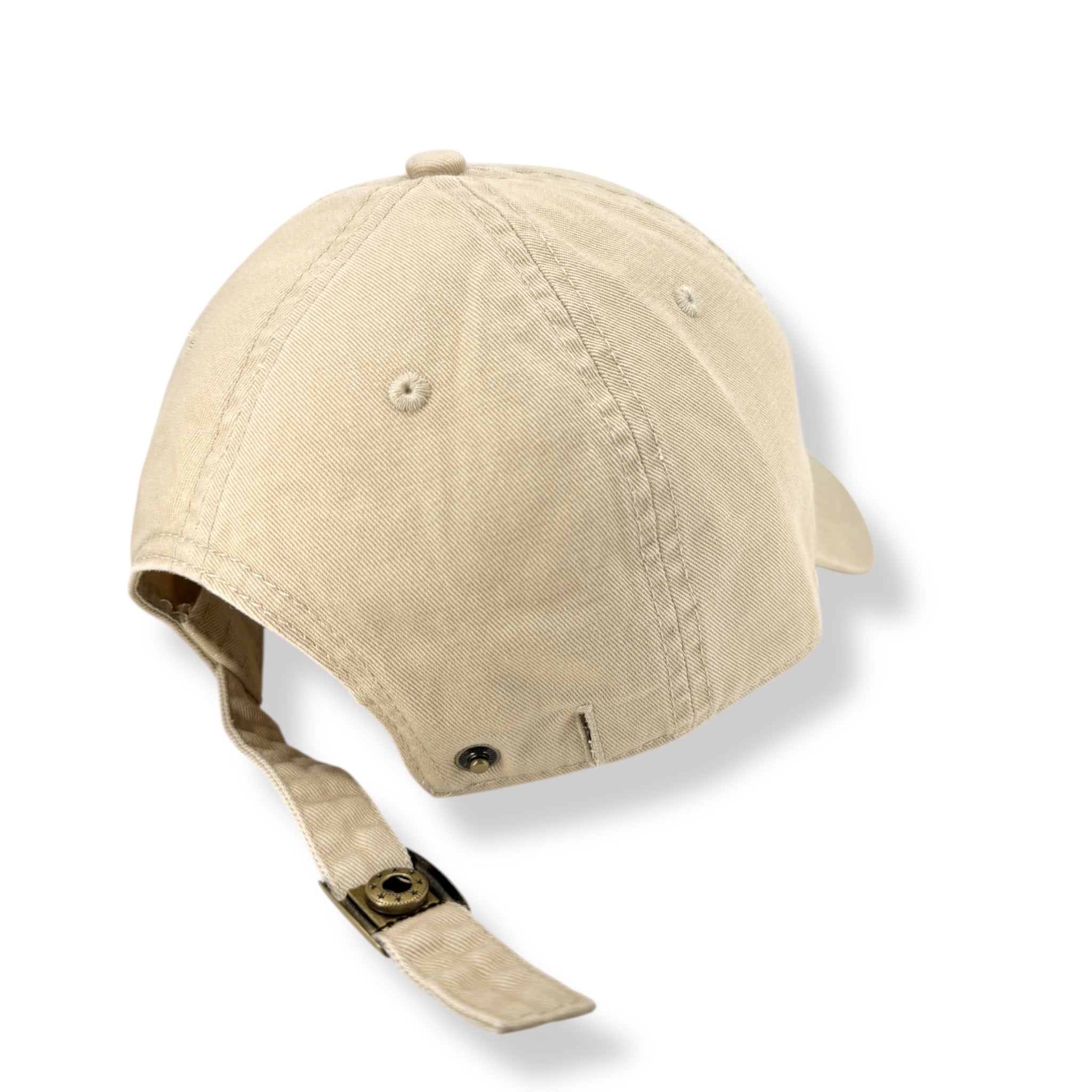 Blush Bloom Hand Embroidered Khaki Cap