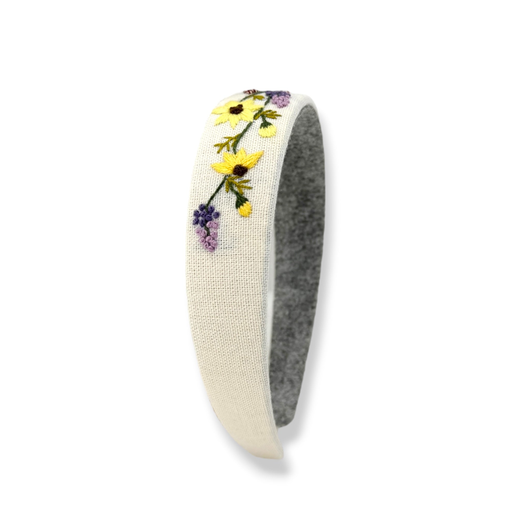 Golden Daisy and Lavender Headband