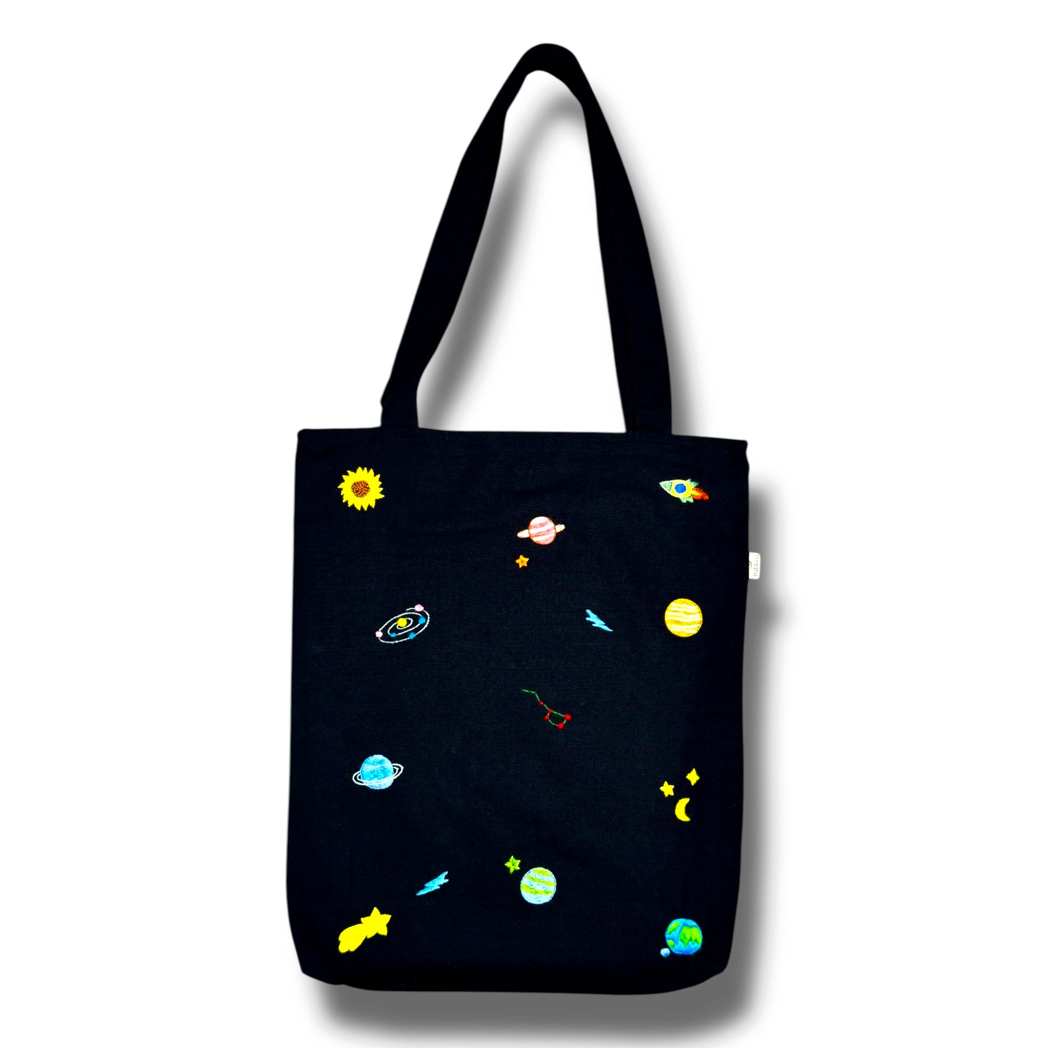 Galaxy Embroidery Tote Bag