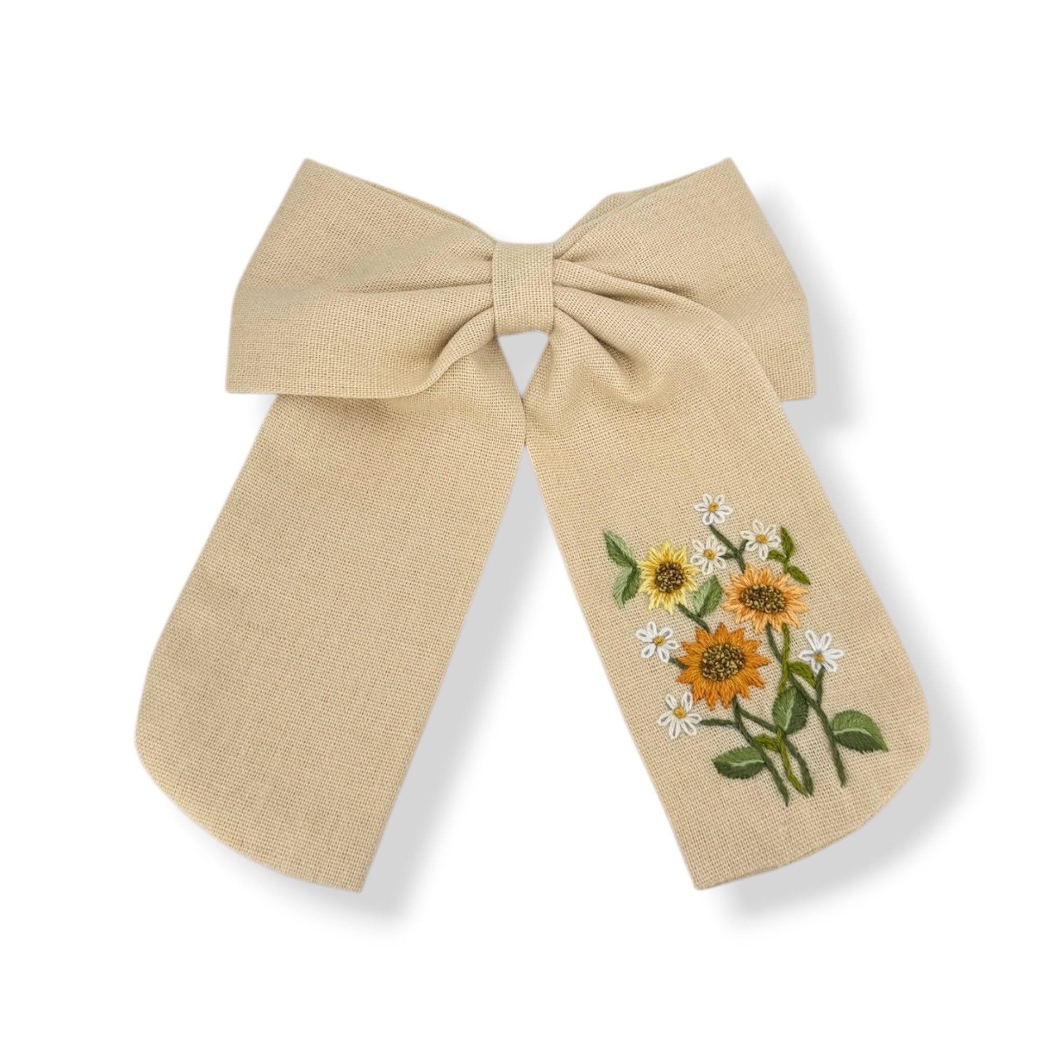 Sunflower Blossom Beige Hairbow