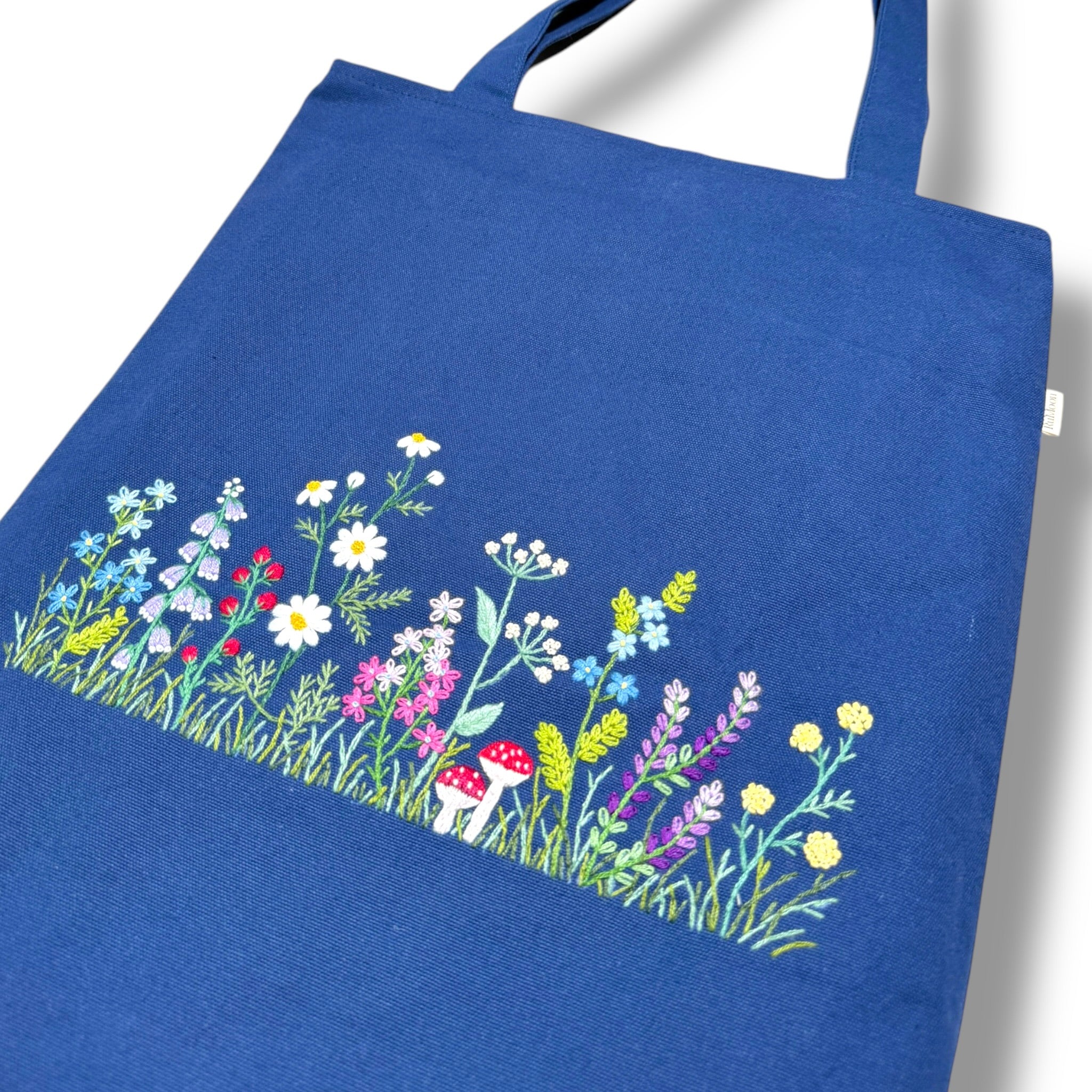 Wildflowers Garden Embroidery Tote Bag