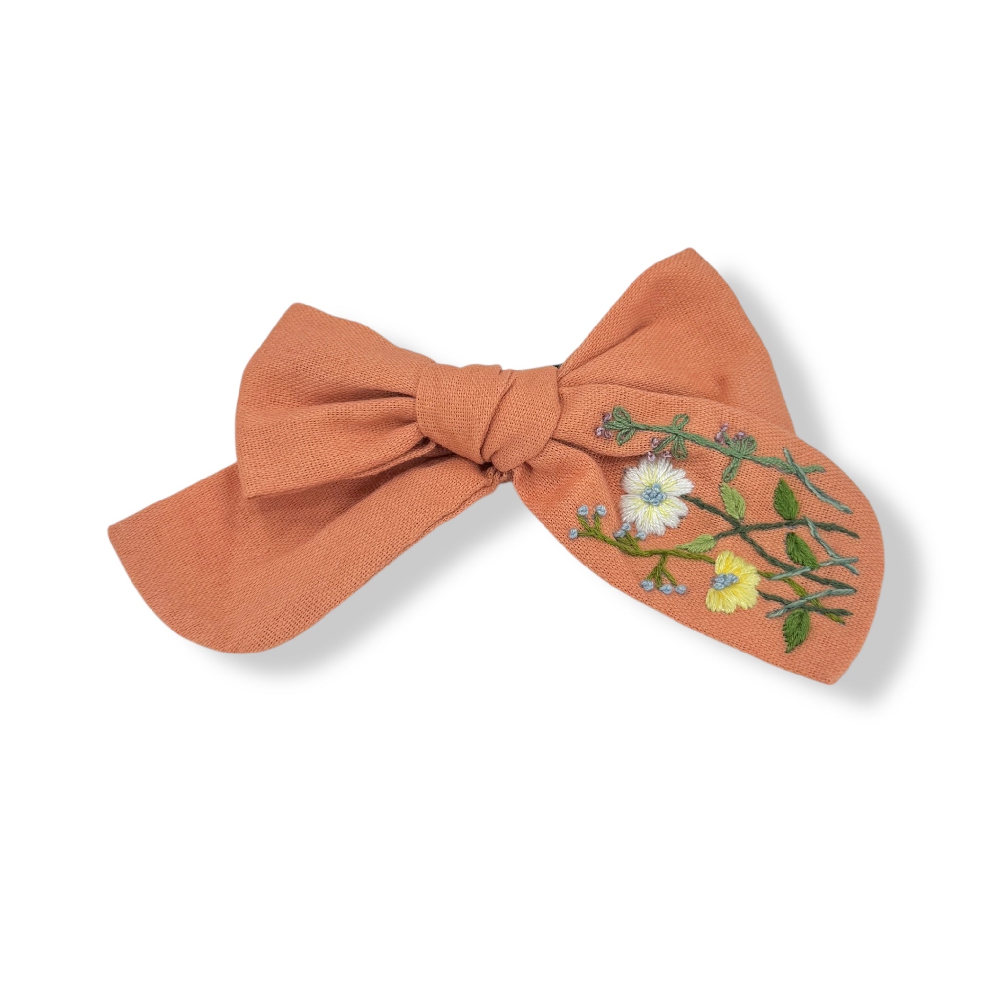 Coral Cloud Hair Bow