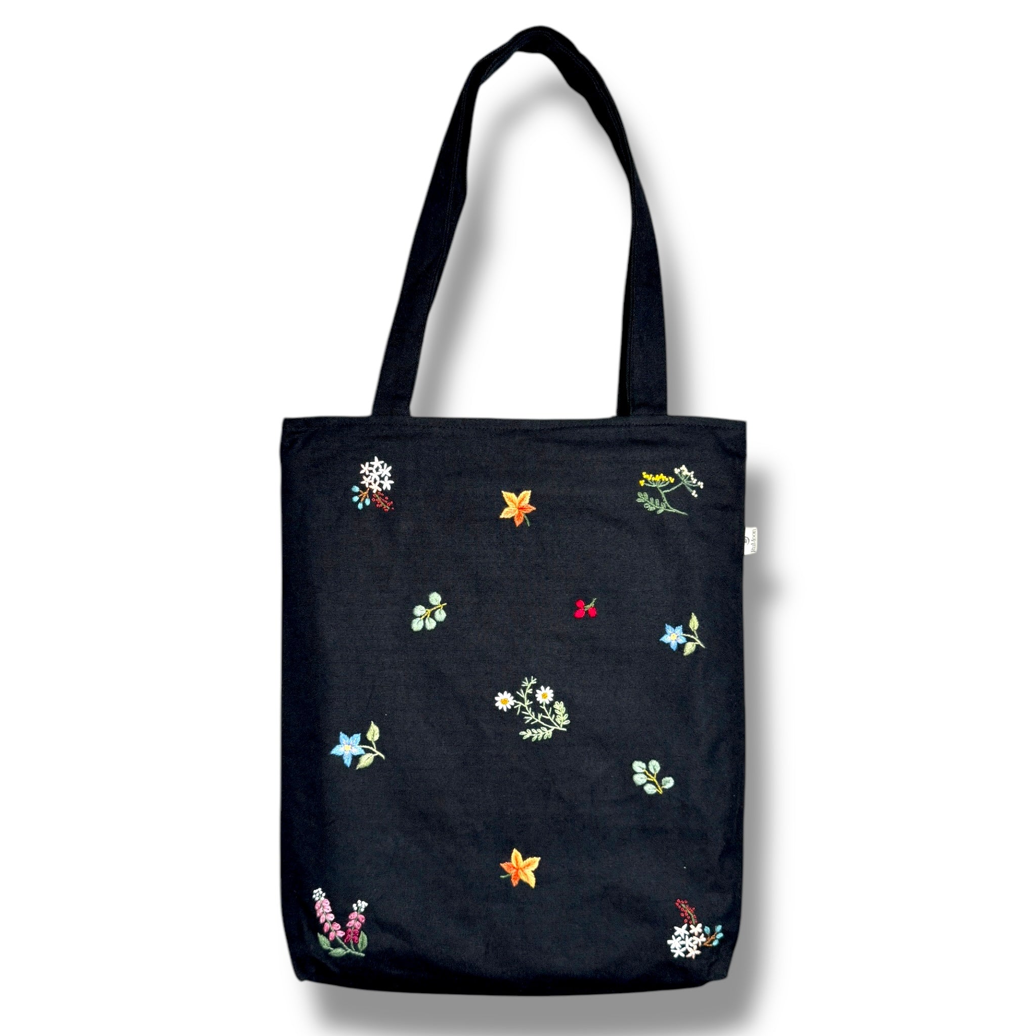 Floral Embroidery Tote Bag