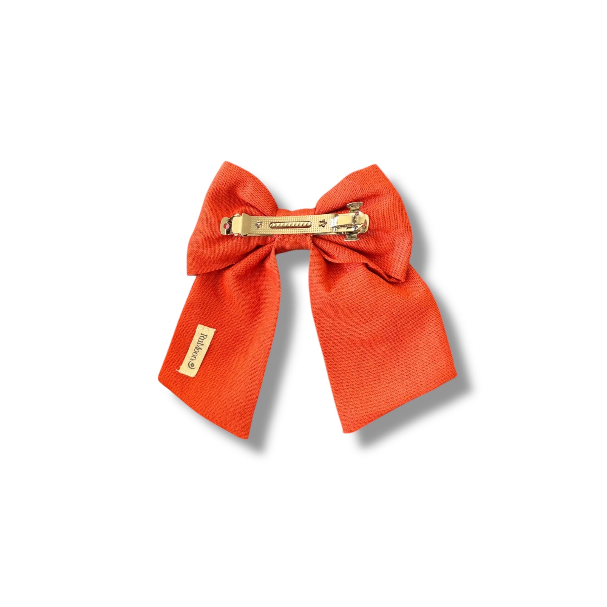 Orange Hand Embroidery Hair Bow