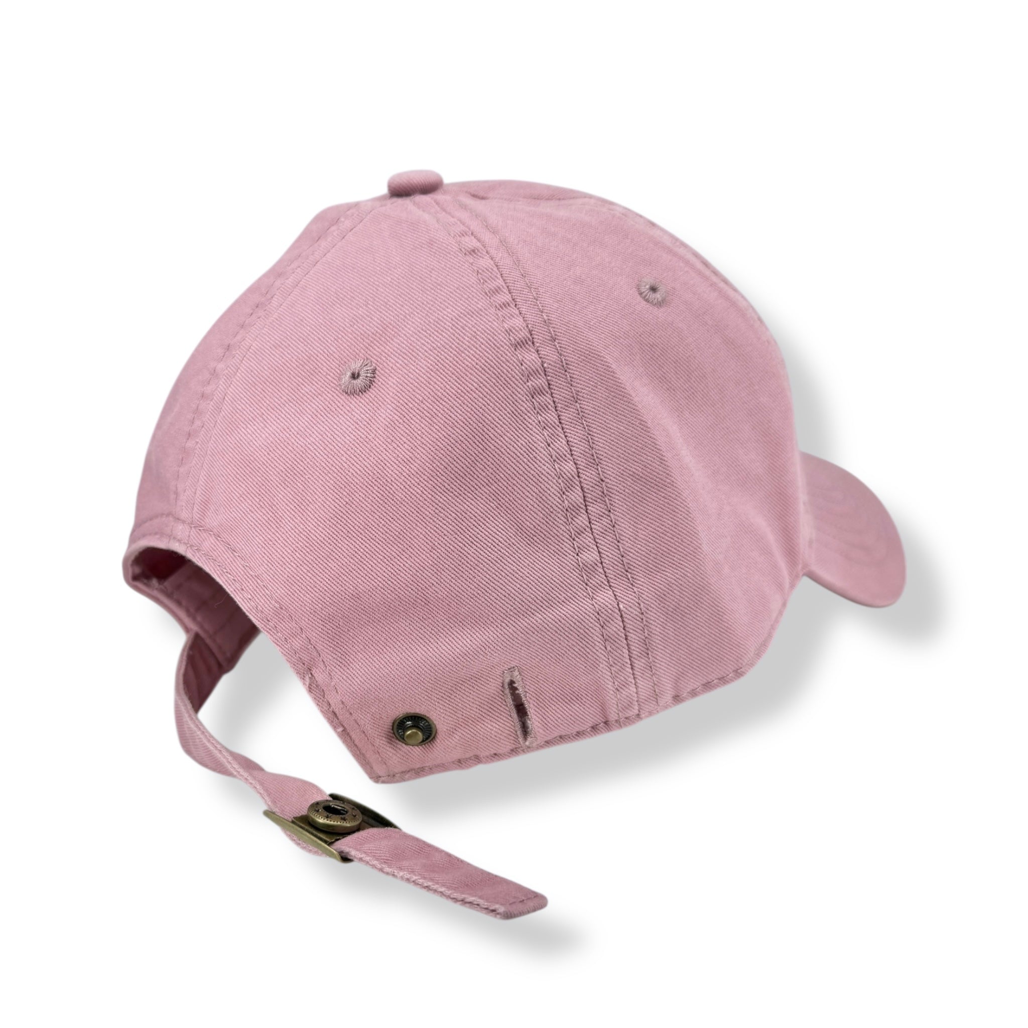 Dusty Pink Floral Embroidered Cap