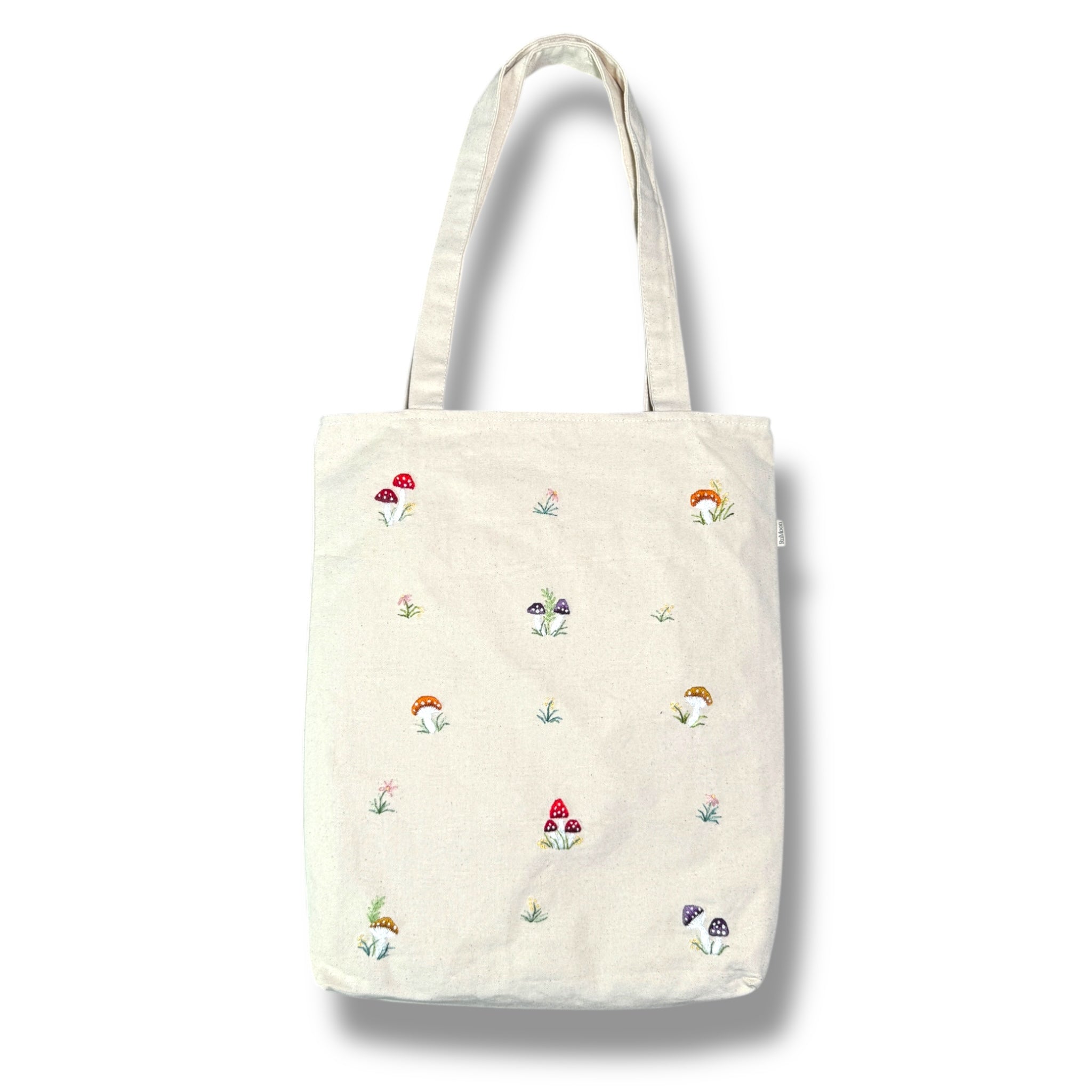 Mushroom Embroidery Tote Bag