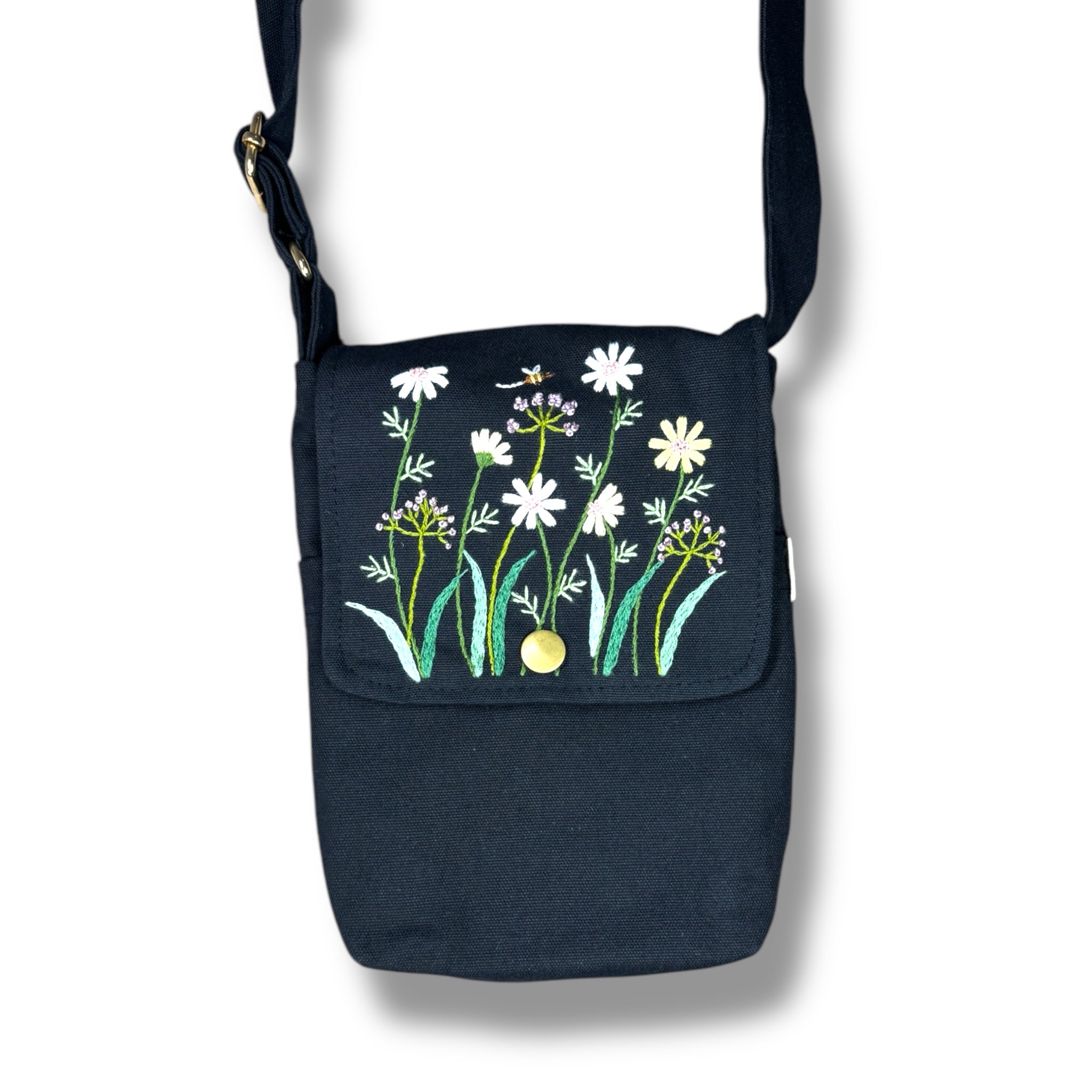 Daisy Embroidery Cross Body Bag