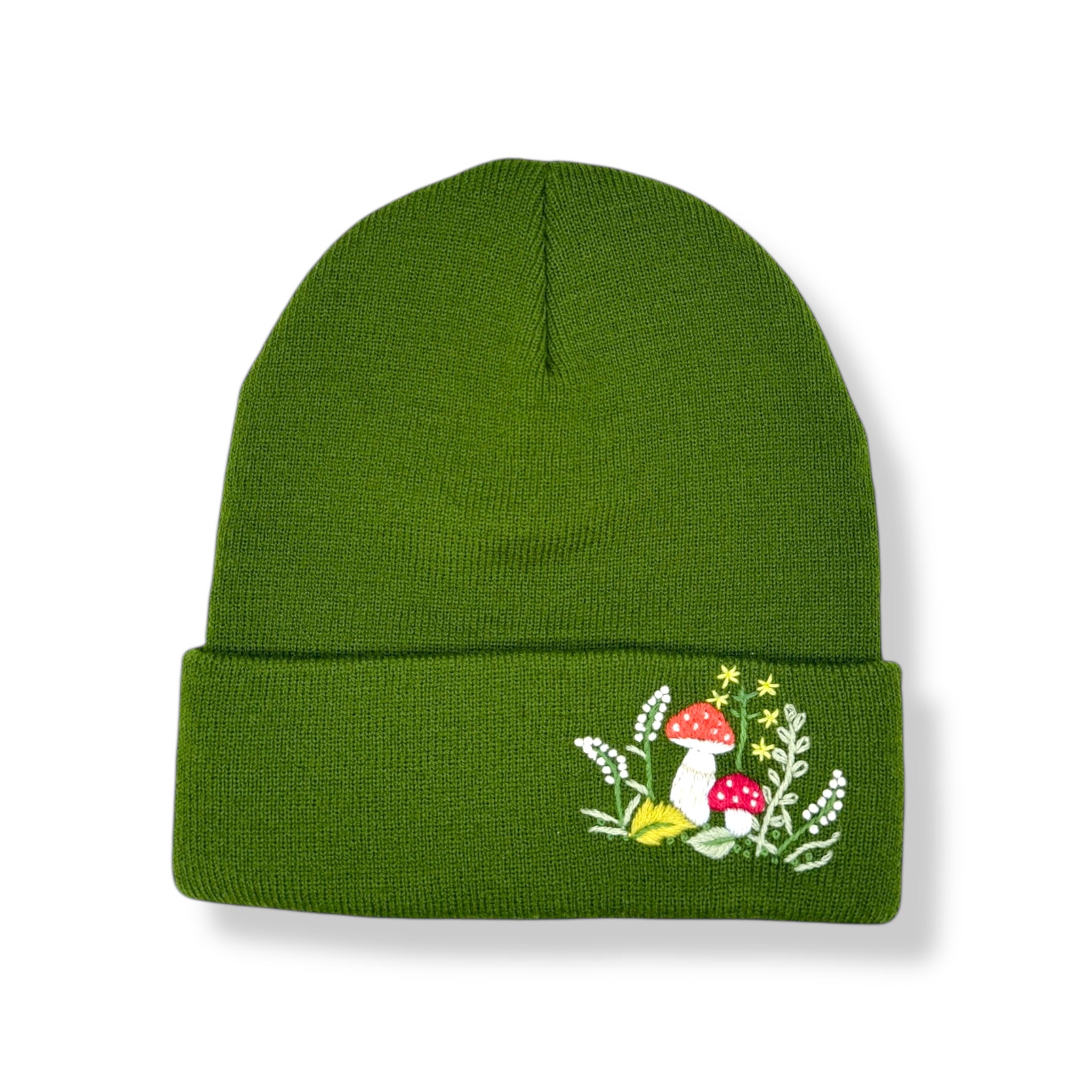 Green Mushroom Beanie