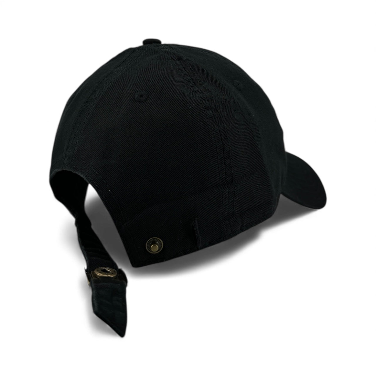 Cute Minimal Black Cat Umbrella Embroidered Cotton Cap