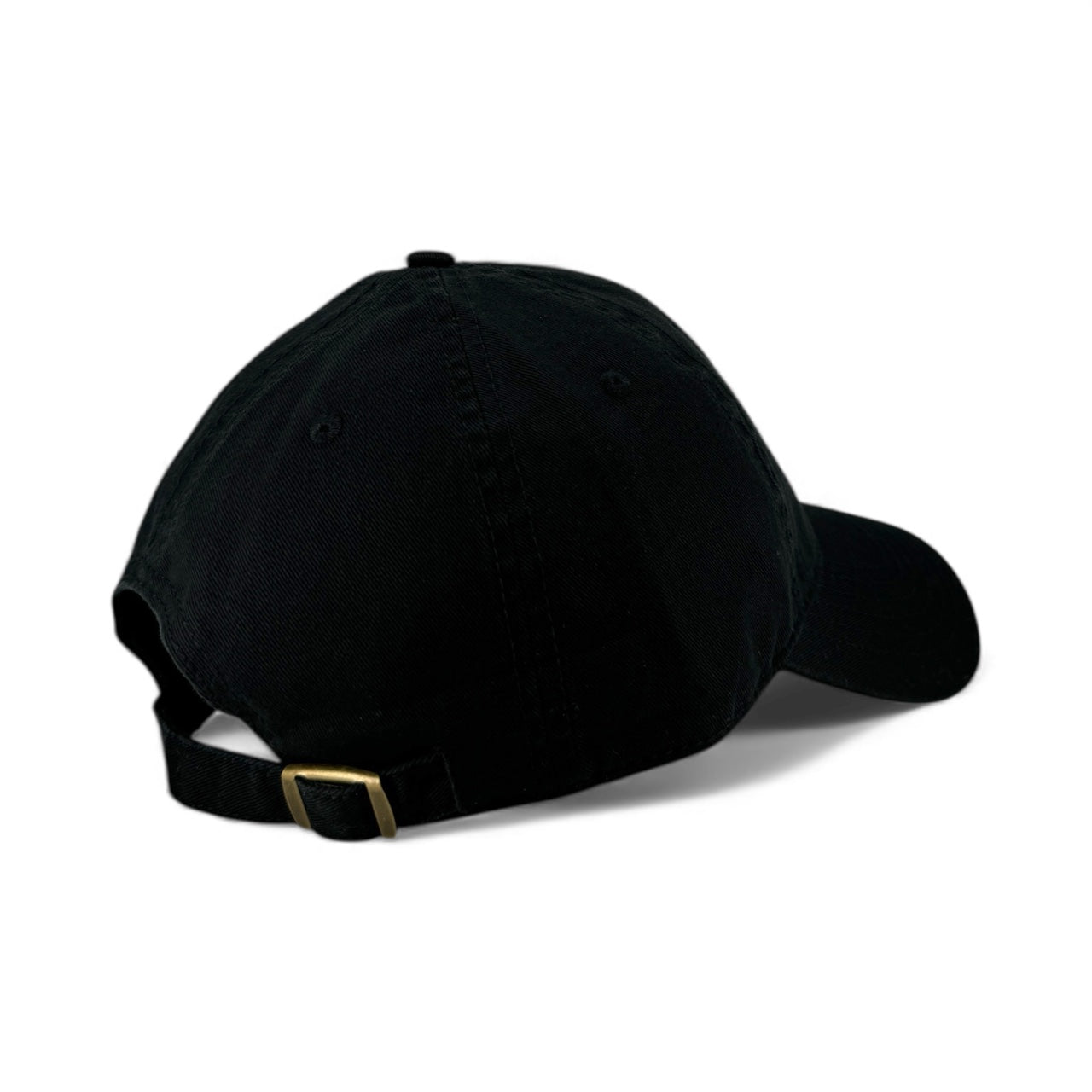 Cute Minimal Black Cat Umbrella Embroidered Cotton Cap