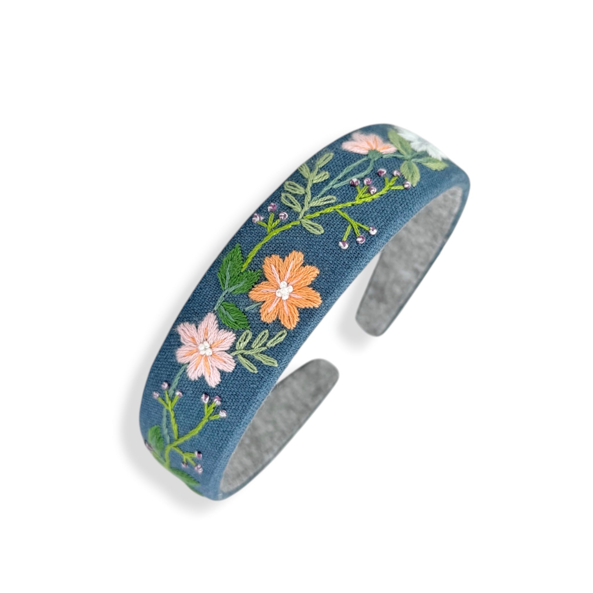Ocean Sunset Hand Embroidered Headband