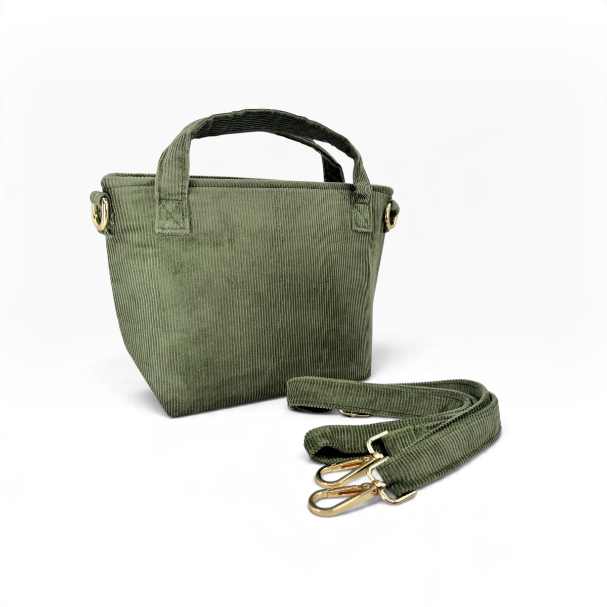 Daisy Wildflowers Ribbon Embroidery Olive Green Velvet Handbag
