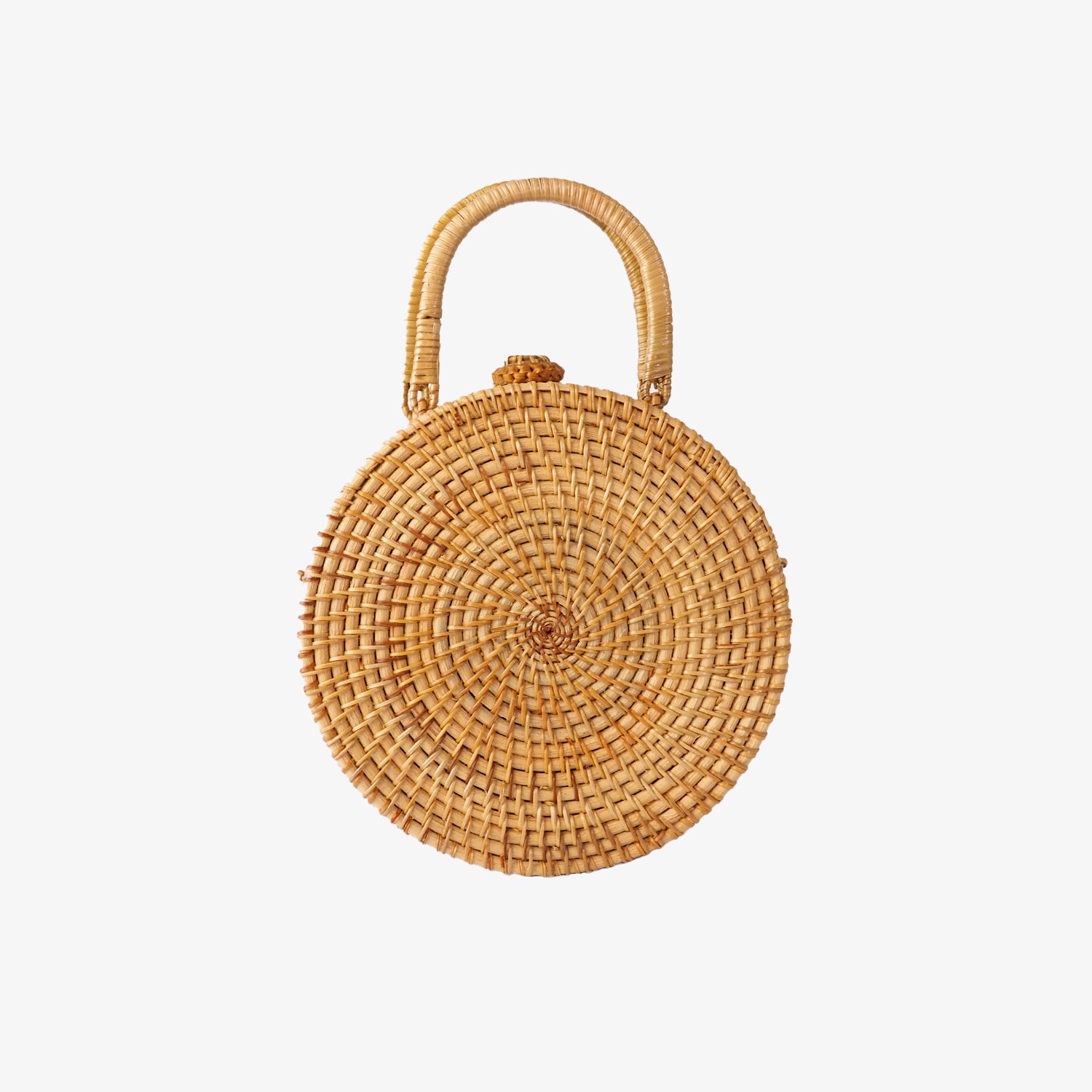 Sunflowers Embroidered Rattan Bag