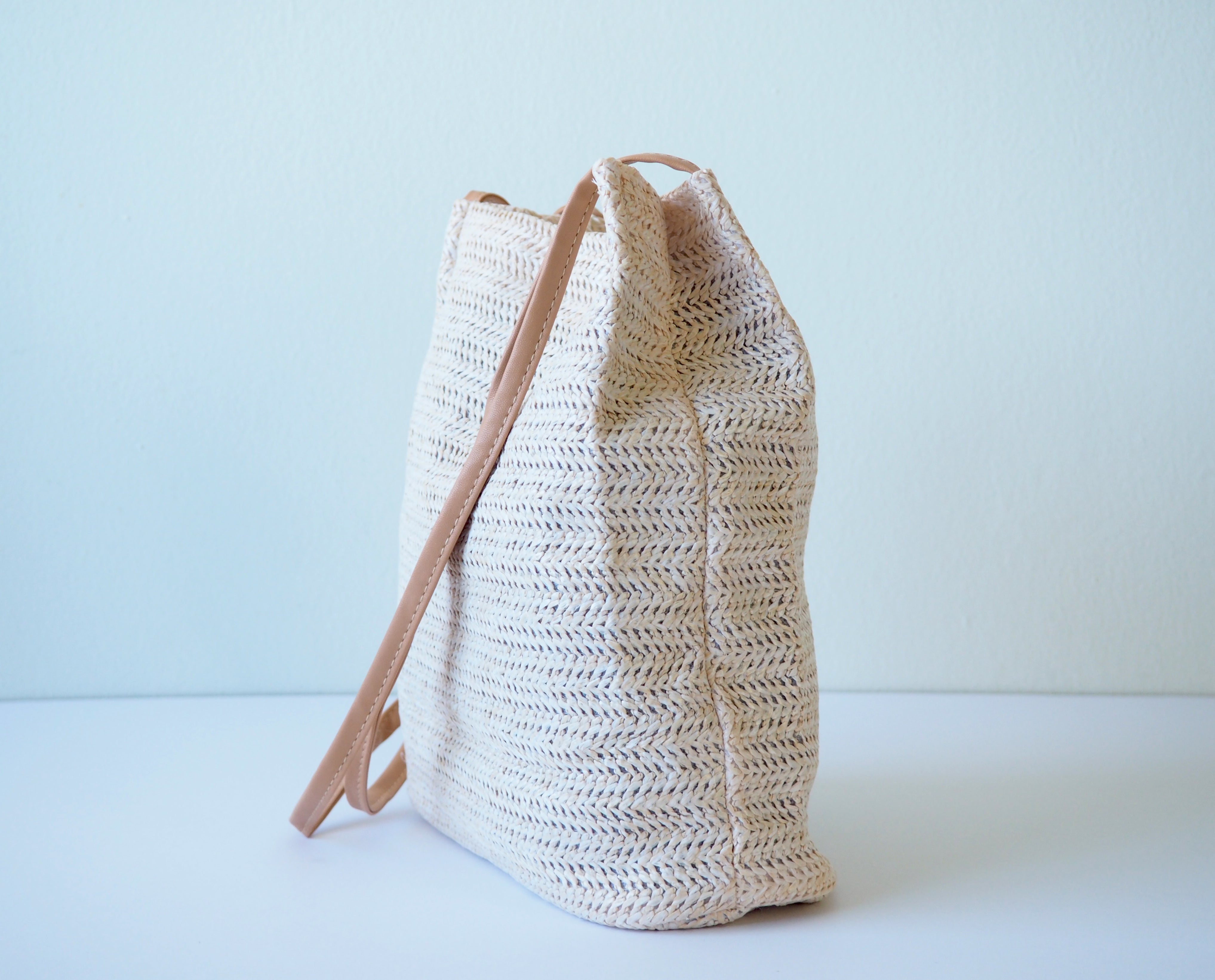 Embroidery Straw Tote Bag